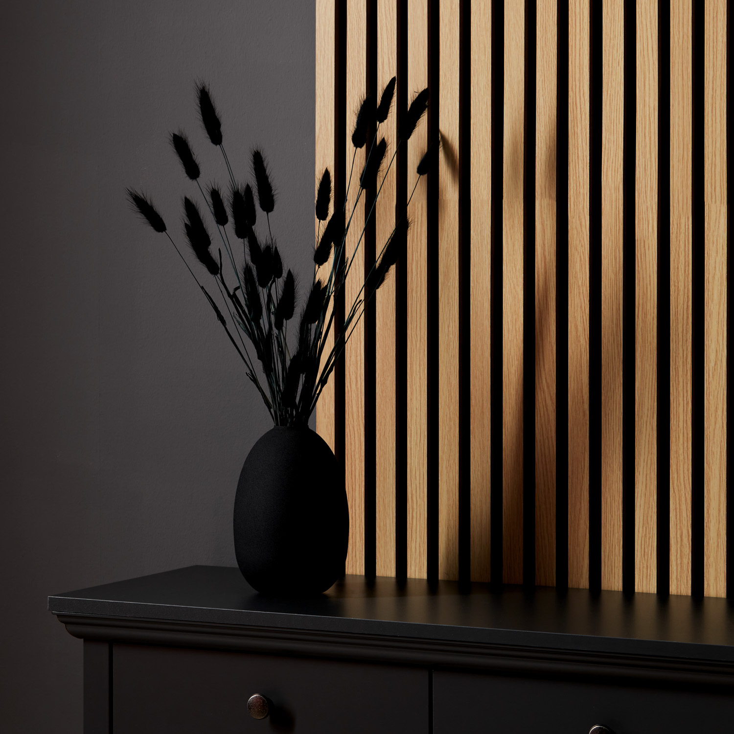 Acoustic Panels Wall Panels 60 x 60 cm Natural Oak | Wood | 1 Piece | 3D Strips