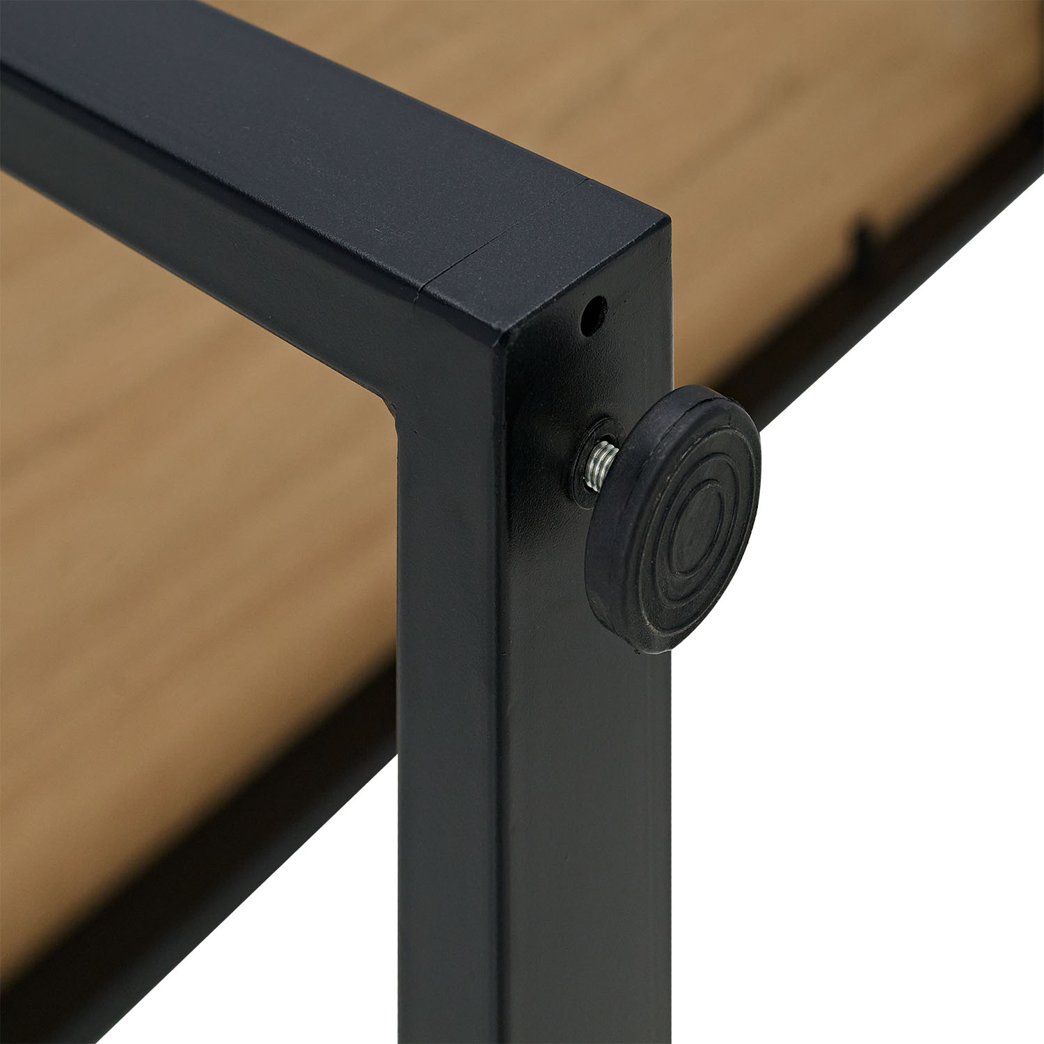 Modern Dining Table Kitchen Table Wooden Table 160x90 cm Oak Black Metal 6 Seater