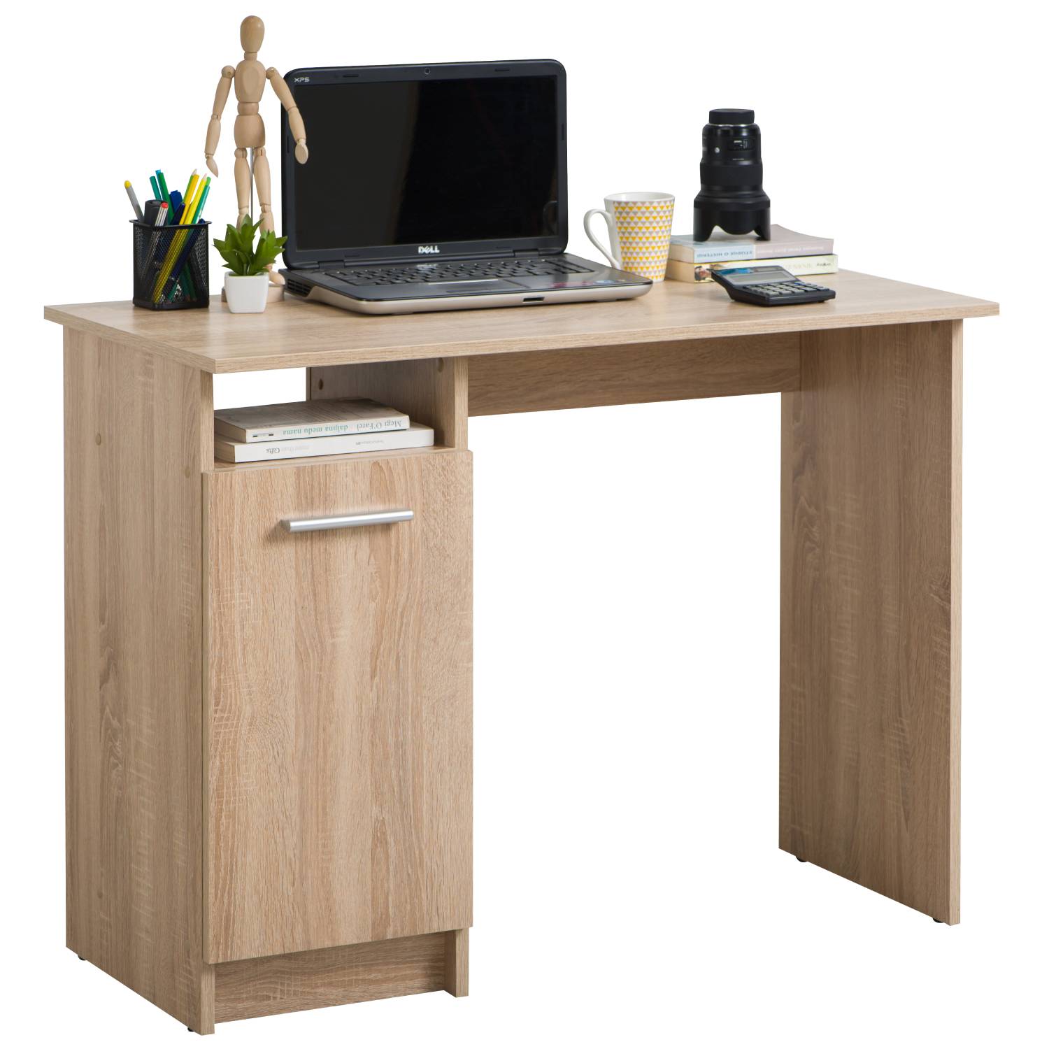 Computer Desk PC Table Home Office Desk Small Gaming Desk Shelves Workstation