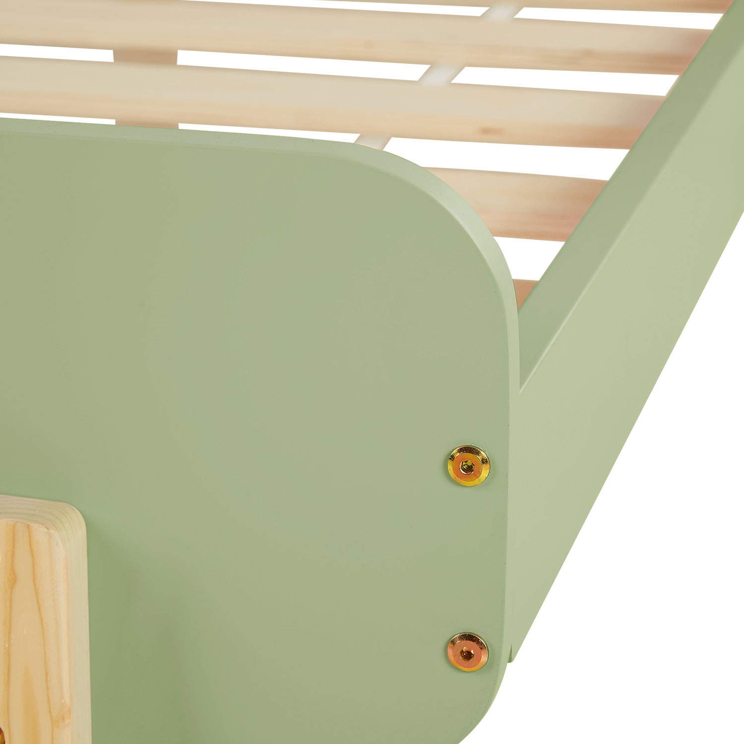 Single bed 90x200 cm Green with Mattress Wooden Bed frame Kids bed Childrens bed Guest bed Slatted frame