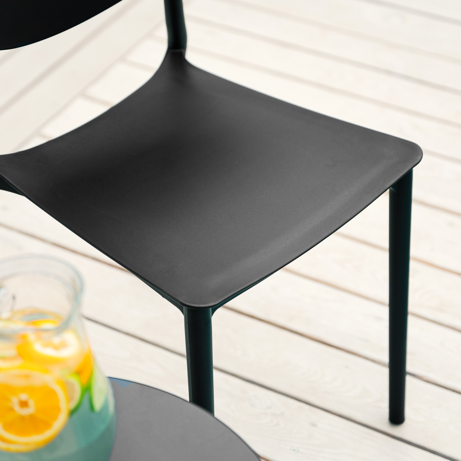 Garden chair Set of 4 Camping chairs 5 different colours Outdoor chairs Plastic Stacking chairs Kitchen chairs