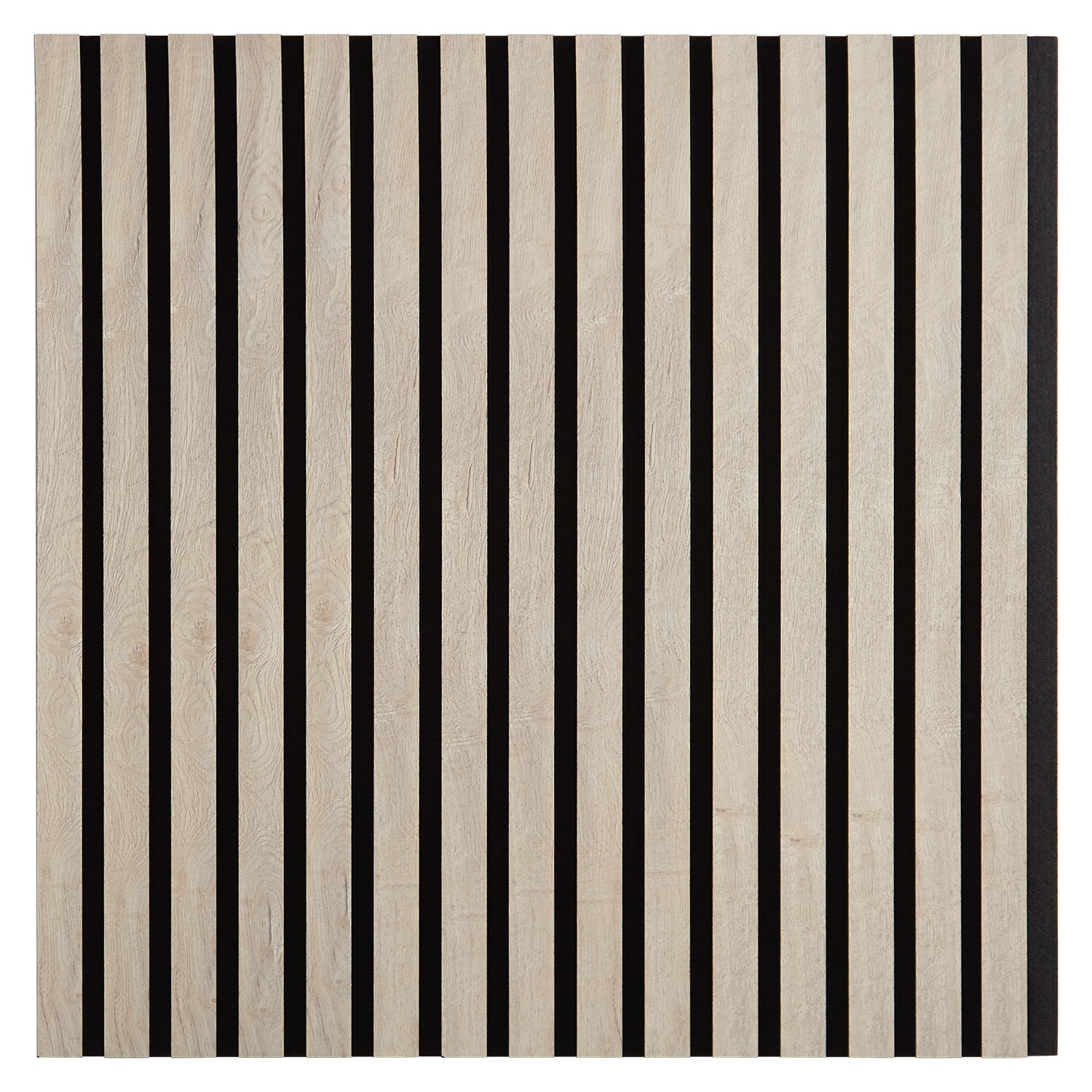 Acoustic Panels Wall Panels 60 x 60 cm Light Gray | Wood | 4-piece Set | 3D Strips