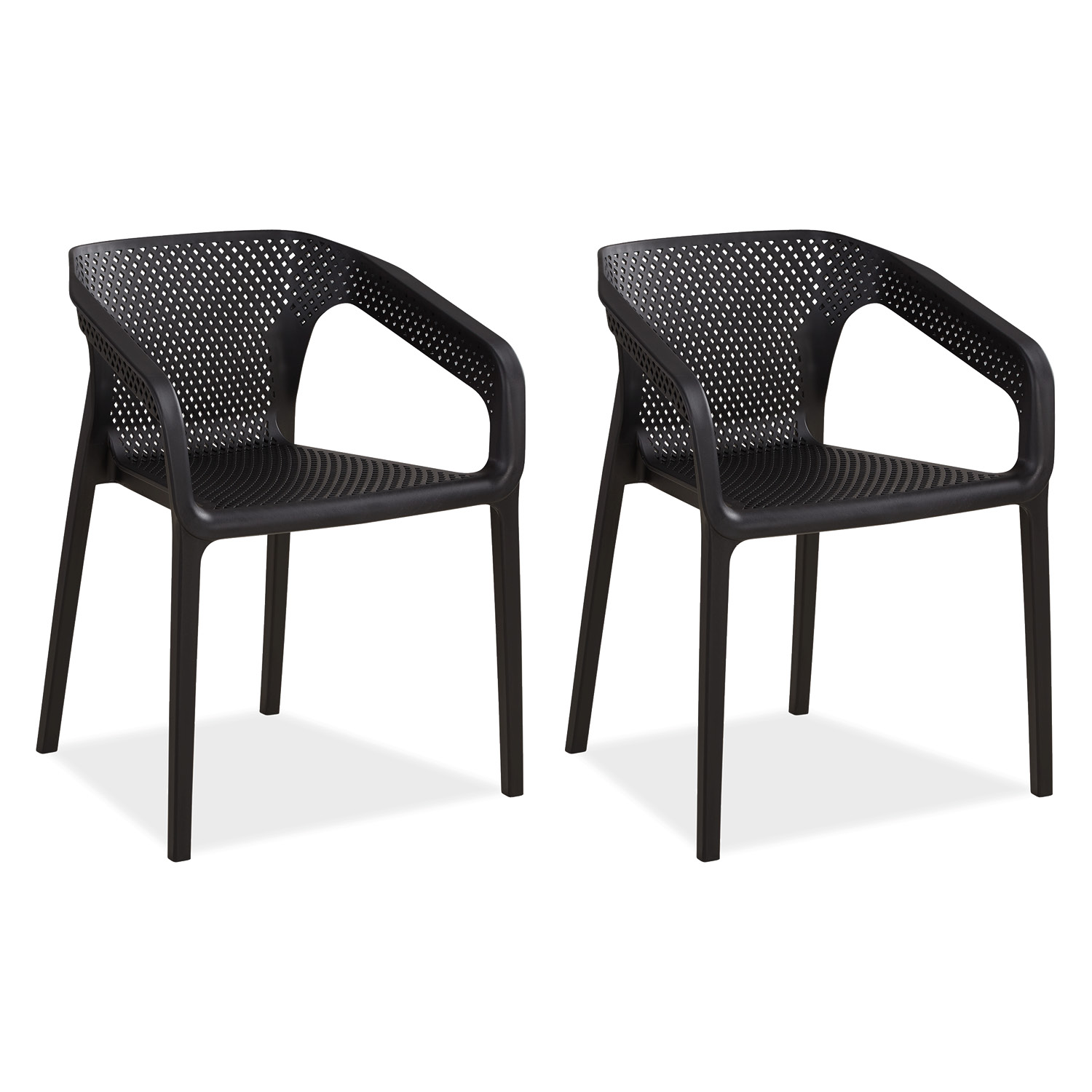 Garden furniture set Garden table and 2 chairs Bistro set Black Outdoor table and chairs Lounge chair Patio set