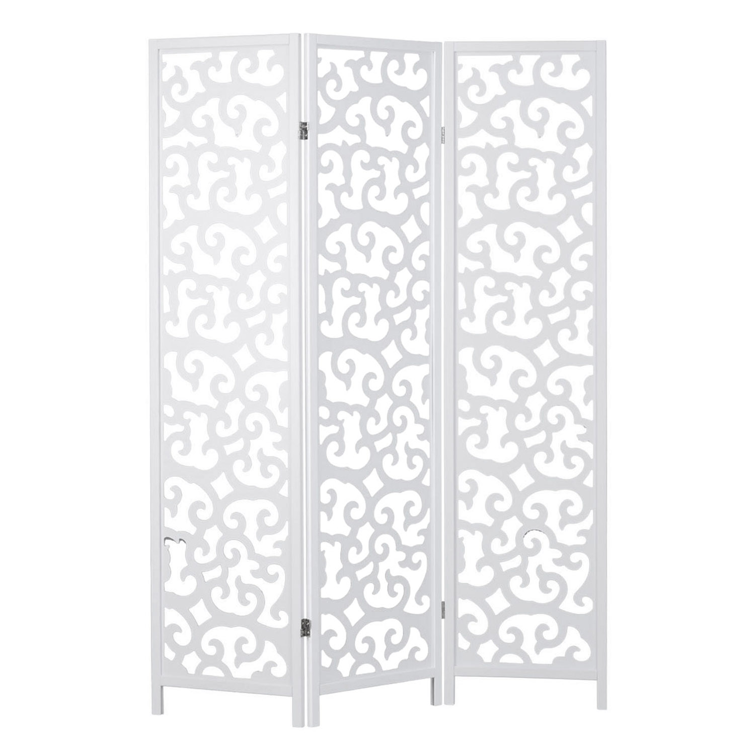Paravent Room Divider 3 or 4 Piece Partition Foldable Spanish Wall Privacy Screen Wood White