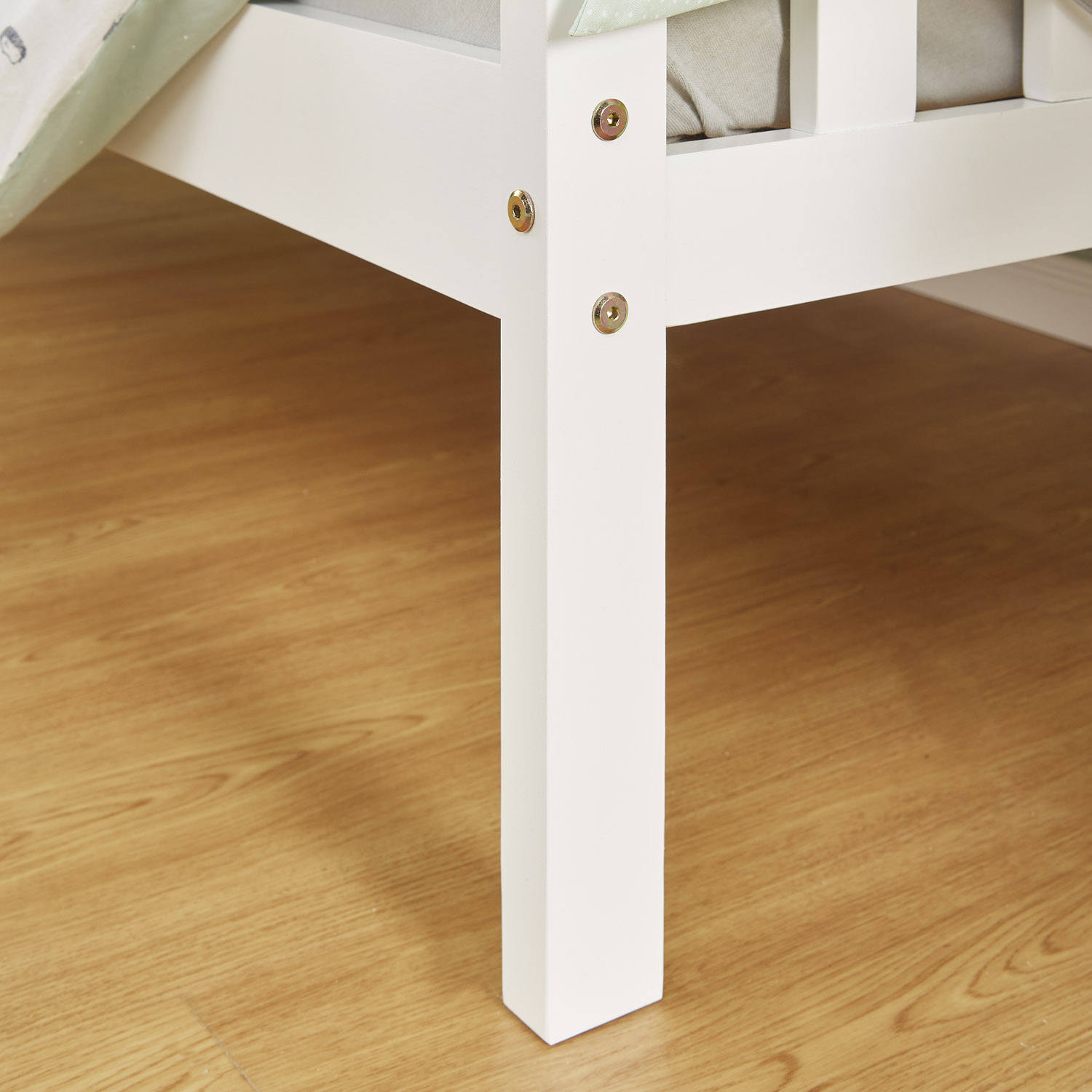 Children's Bed 70x140 cm White | Single Bed | with Slatted Frame | Wood