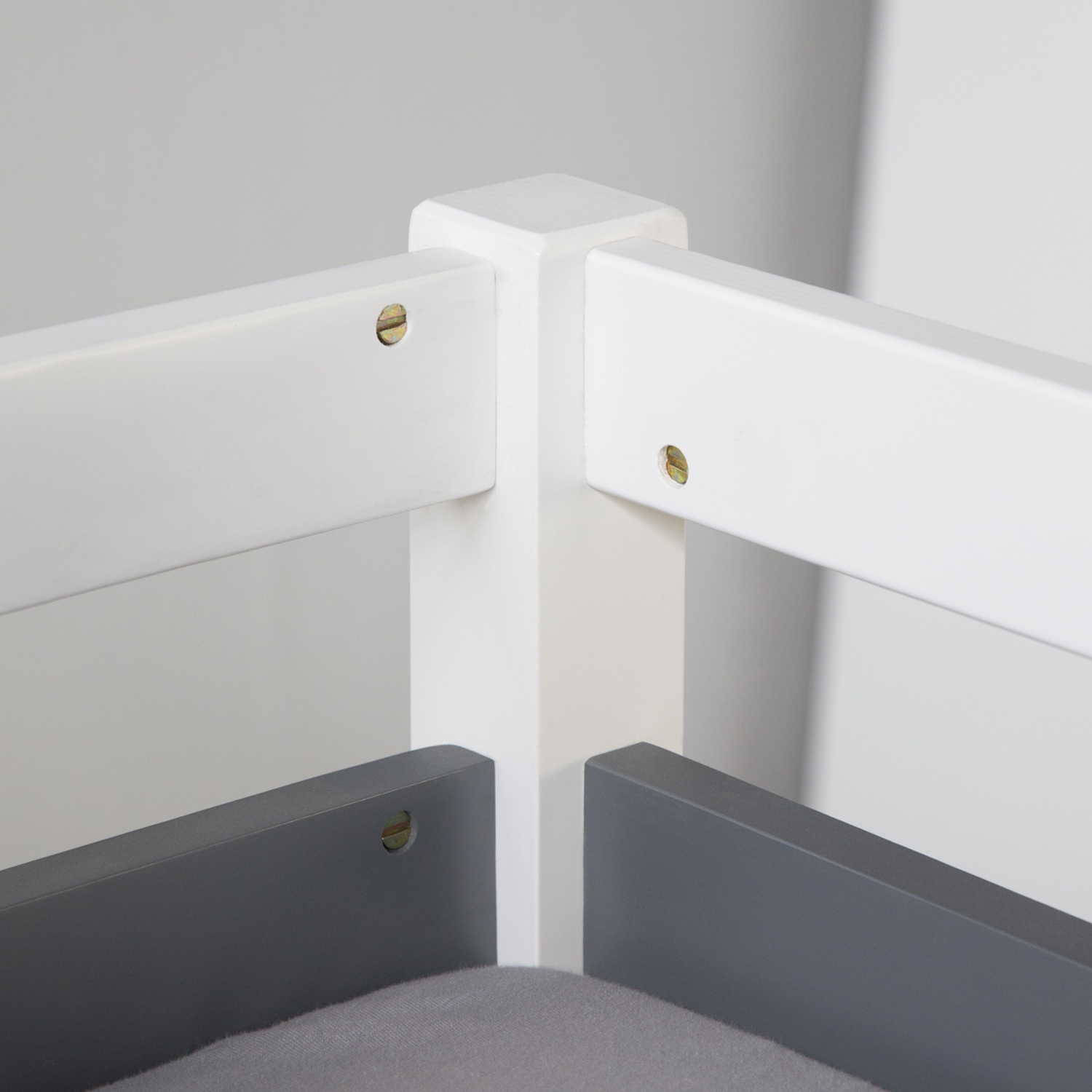Children's Loft Bed 90x200 cm, White, with Desk | with Shelving | with Slatted Base