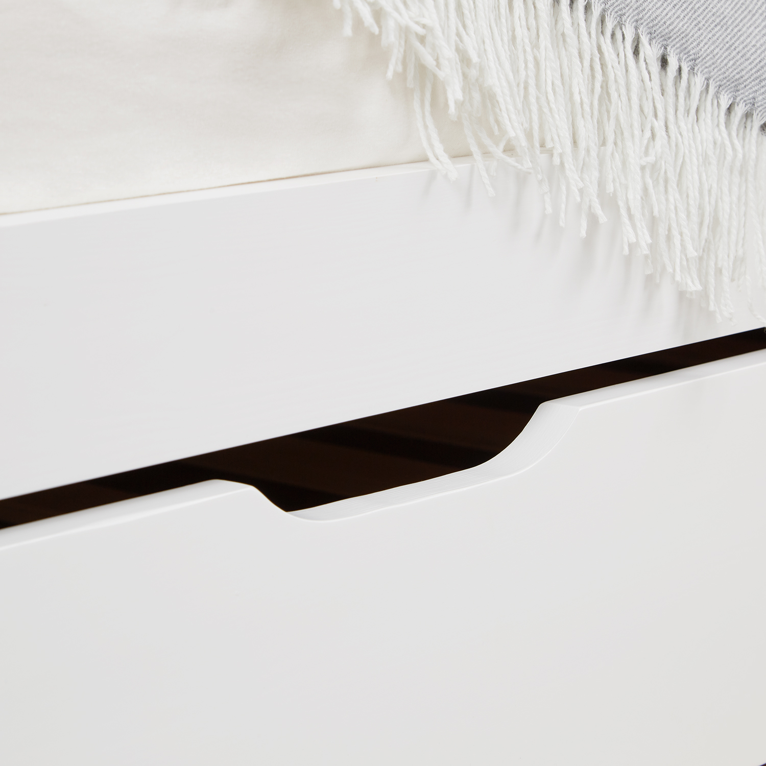 Wooden Bed 90x200 cm White | Extends to a Double Bed | Bunk Bed | With Slatted Base | Pull-Out Bed, Functional Bed, Duo Bed