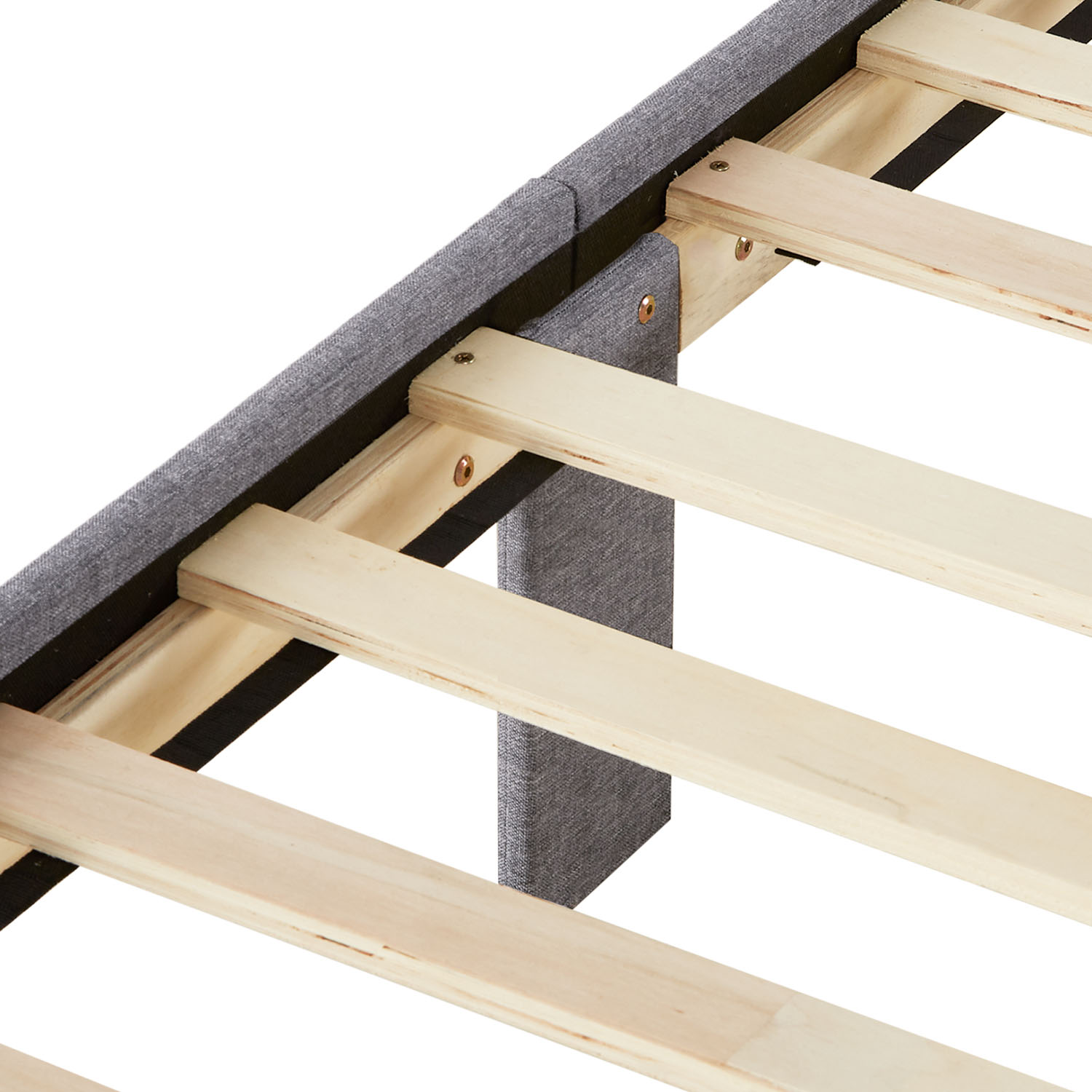 Upholstered Bed 90 120 140 160 180 x 200 cm Grey Futon Bed Frame Slatted Frame