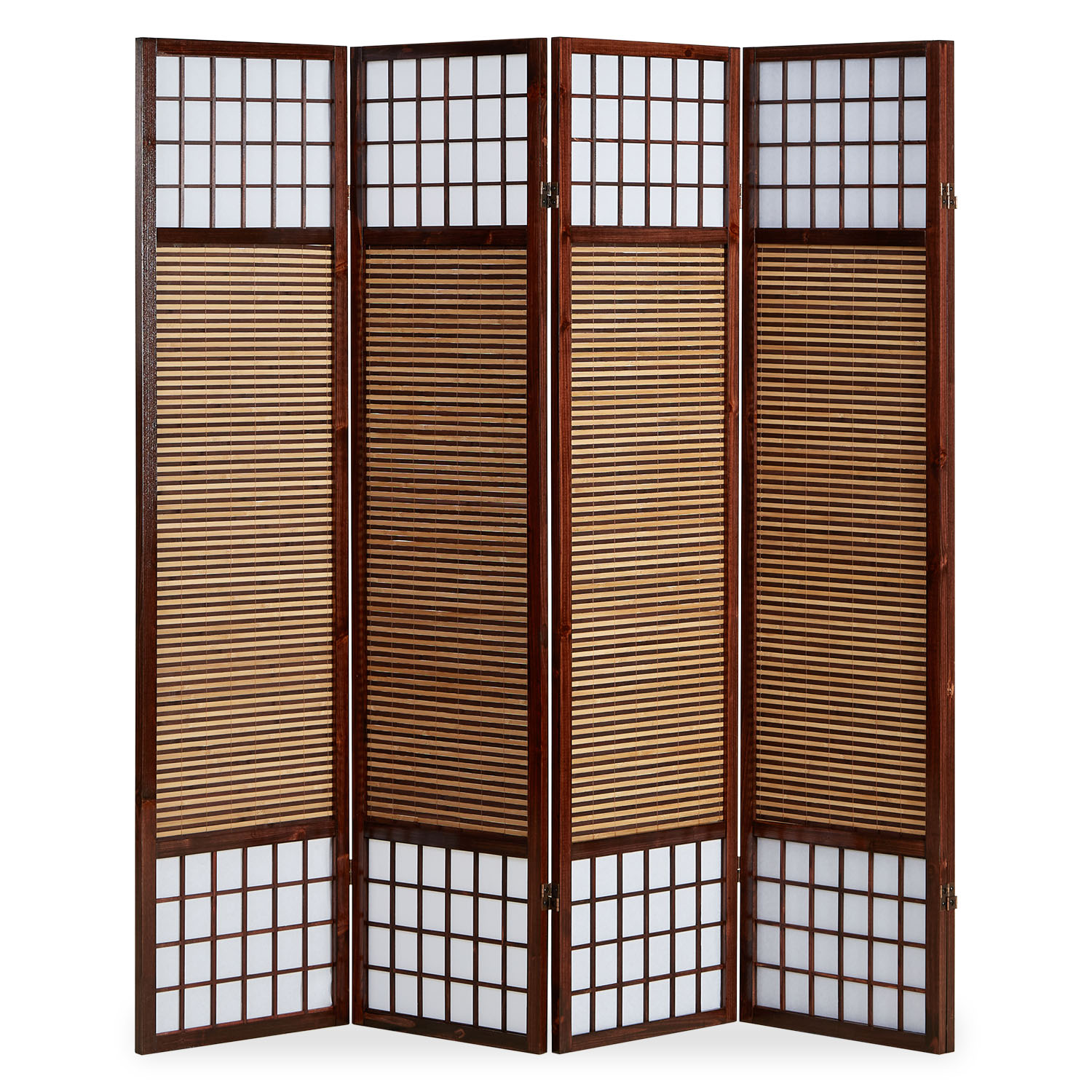 Paravent room divider 3 4 5 6 parts wood partition wall privacy screen black brown