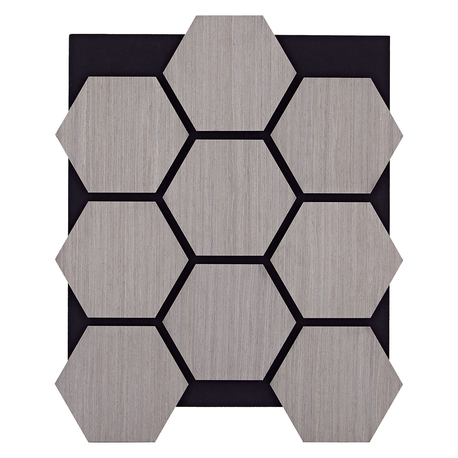 4 or 8 Wall panels 62 x 76 cm Hexagon Brown Grey Natural Wood paneling for walls Acoustic panels Bedroom paneling Wall cladding Acoustic sound panels Sound proof panels