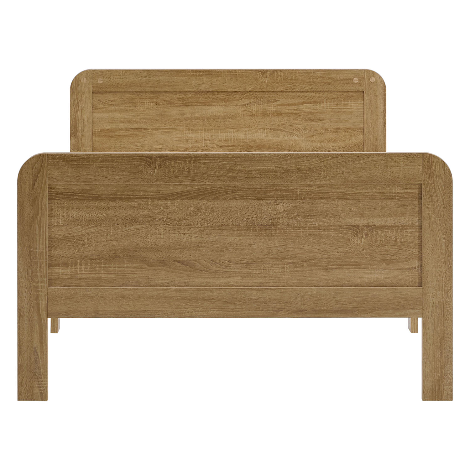 Comfort Bed 120x200 cm Natural | Senior Bed Height Adjustable | Single Bed | Wood | without Slatted Frame