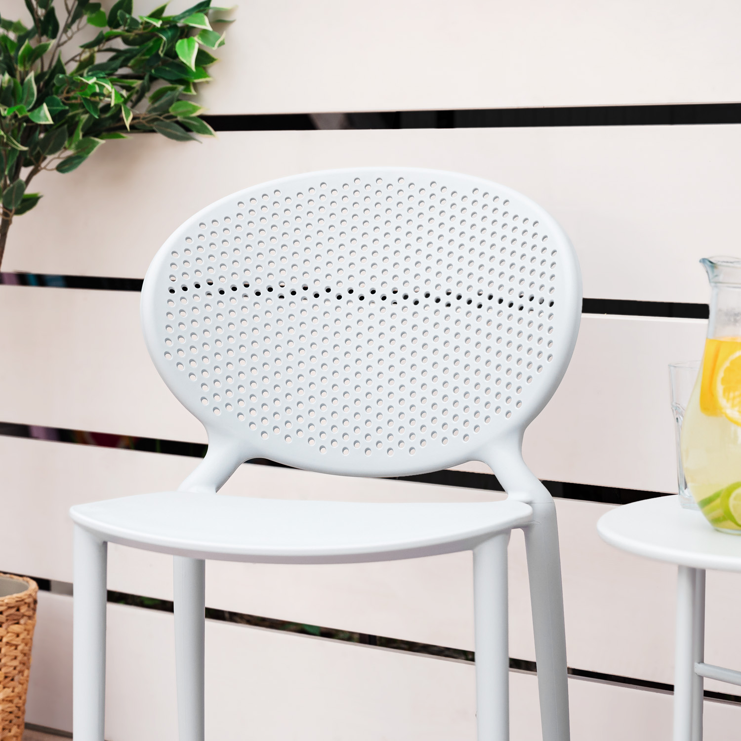 Modern Garden chair Set of 4 Grey Camping chairs Outdoor chairs Plastic Stacking chairs Kitchen chairs Modern Garden chair Set of 4 Grey Camping chairs Outdoor chairs Plastic Stacking chairs Kitchen chairs