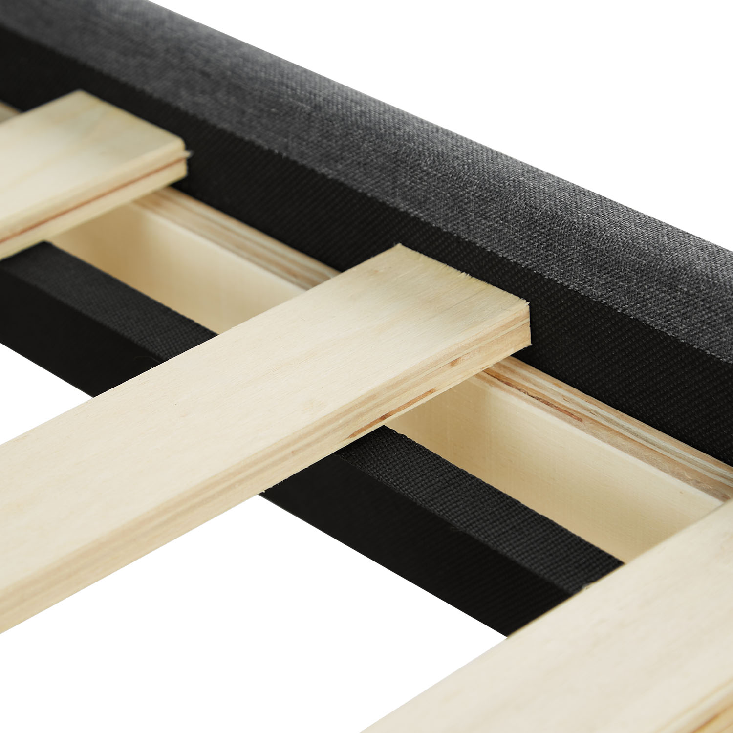 Upholstered Bed Frame Double Bed 180 x 200 cm Grey Futon Bed Platform Bed Fabric Upholstered bed 180x200 cm grey | futon bed | with slatted frame | double fabric bed frame