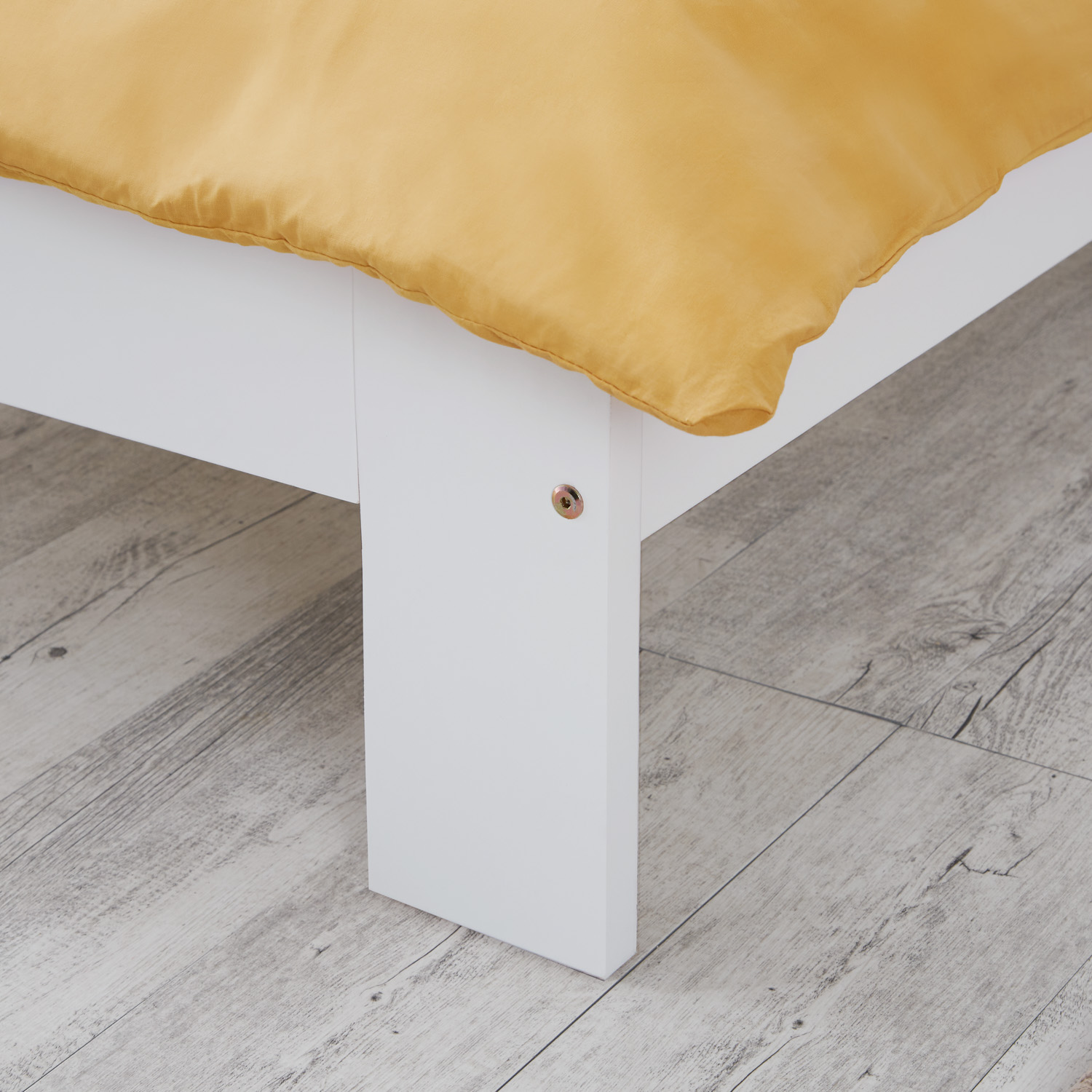 Wooden Bed 90x200 cm White | Single Bed | With Slatted Base | Solid Wood | Children's, Teen, or Guest Bedroom