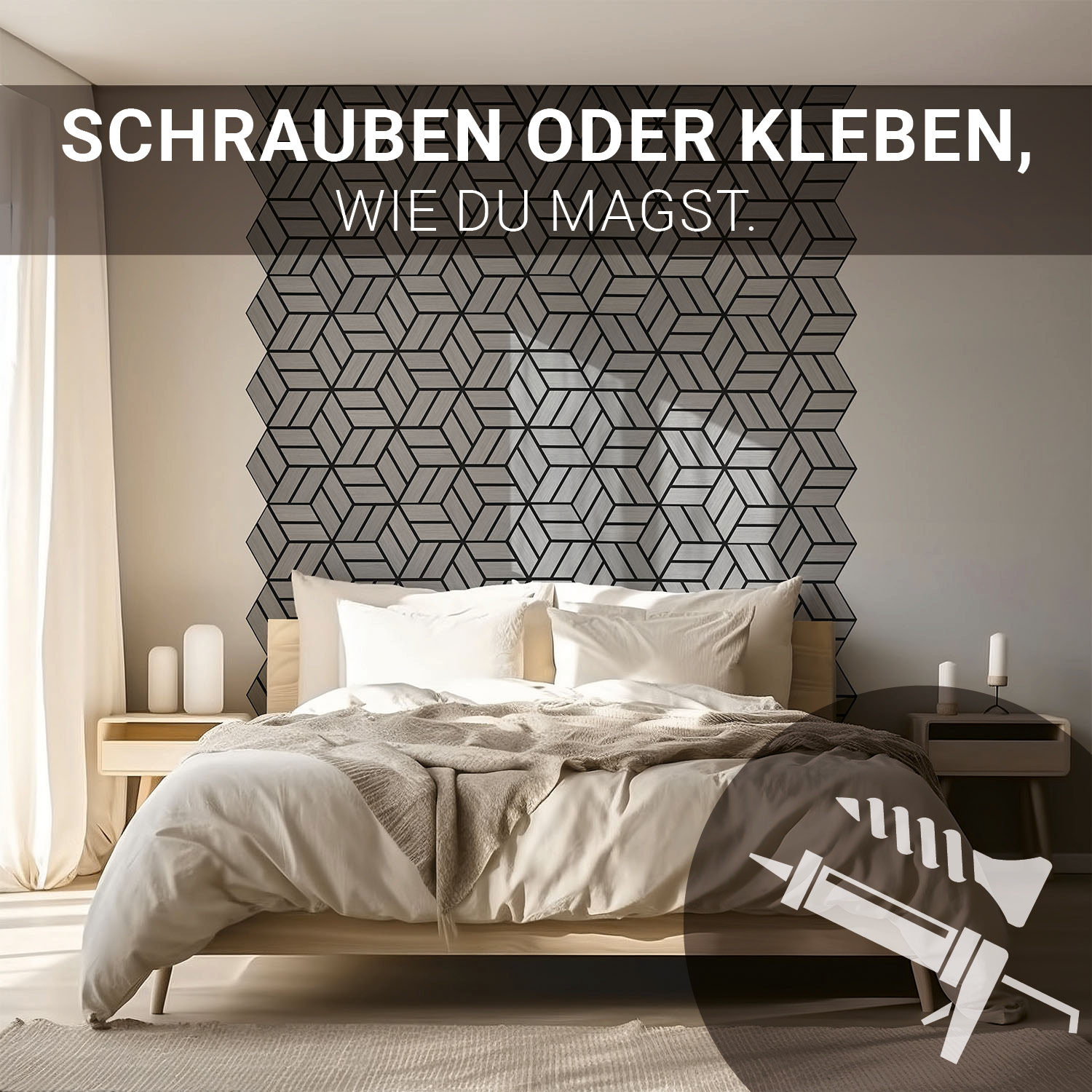 Acoustic Panels Wall Panels Hexagon Honeycomb 30 x 26 cm Grey | Wood | 20-piece Set | 3D