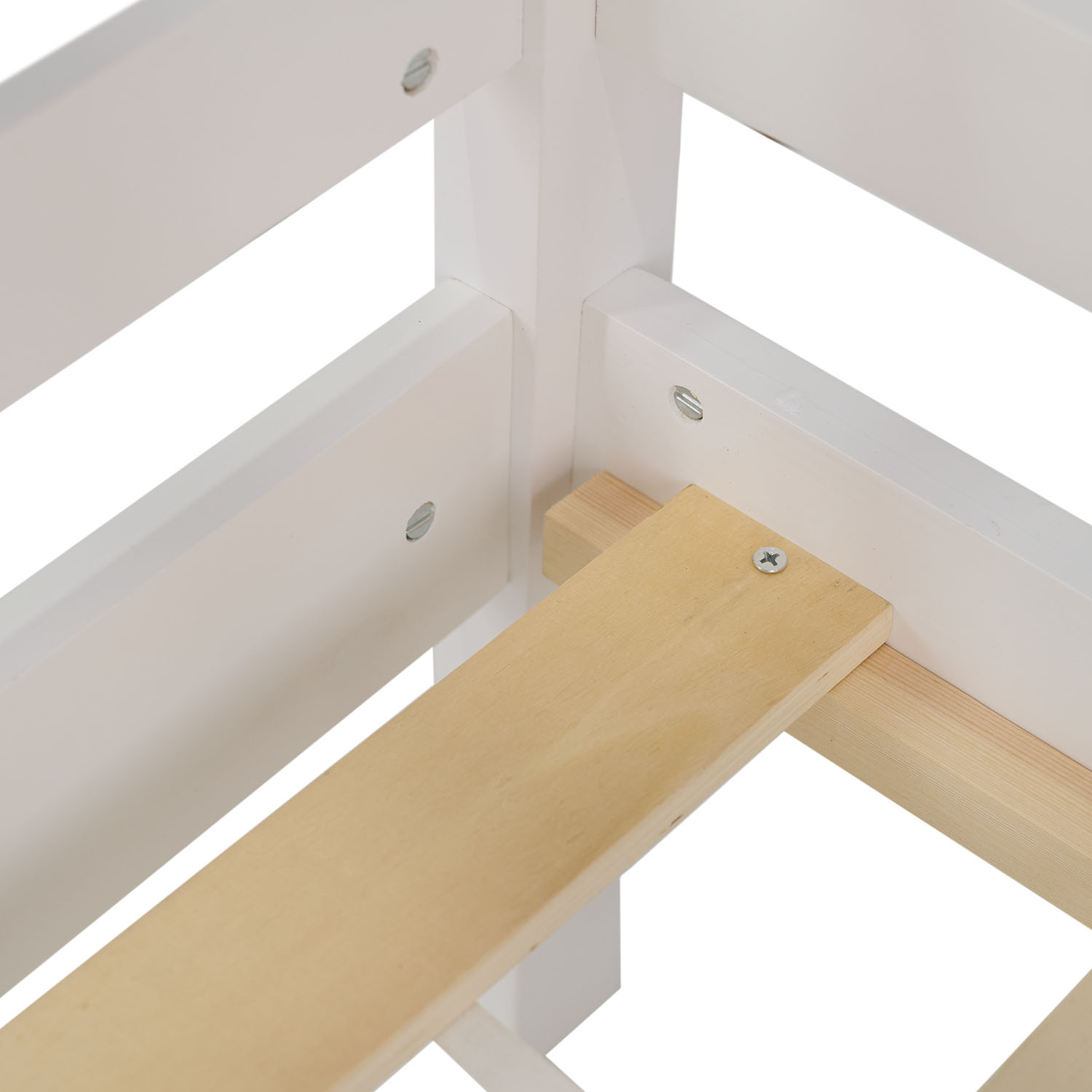 Children's Bed 90x200 cm White | House Bed with Fall Protection and Bed Drawer | Montessori | Single Bed | with Slatted Frame | Wood