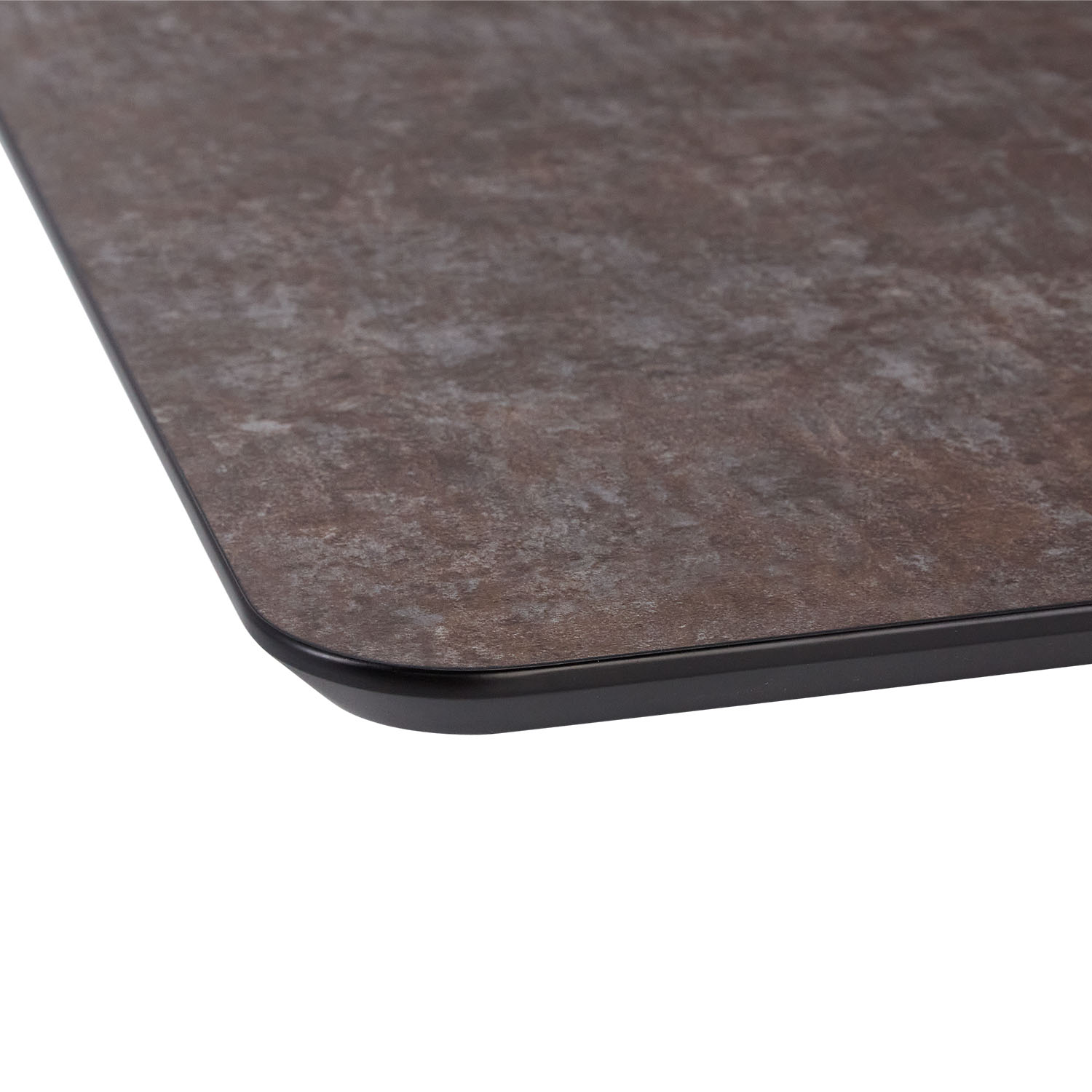 Dining set | 6-piece set upholstered chairs brown bouclé Leder with armrest | swivel | dining table brown metal frame 200 x 100 cm