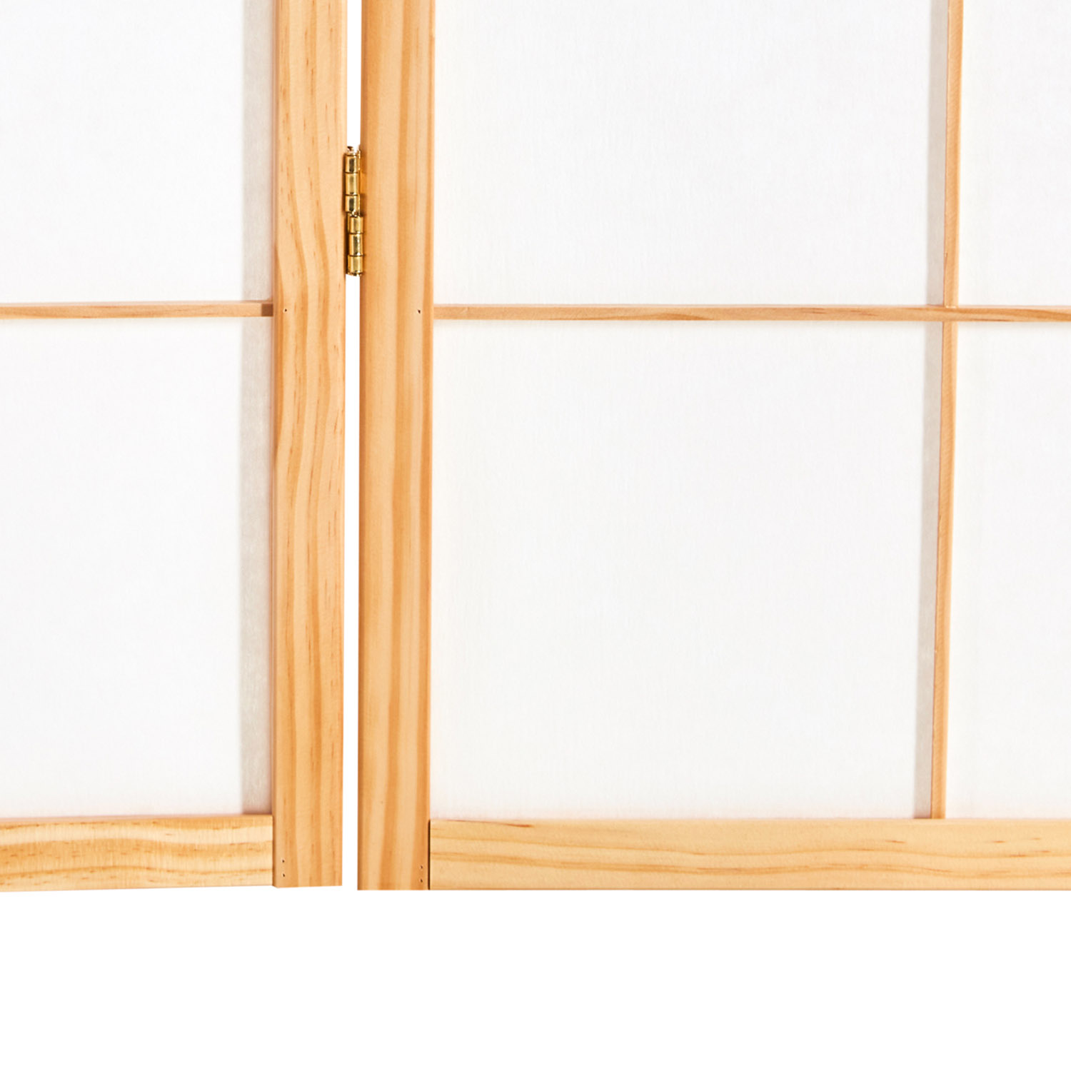 Paravent Natural Bamboo Pattern Print | 4-panel | Wood | Room Divider Partition Privacy Screen