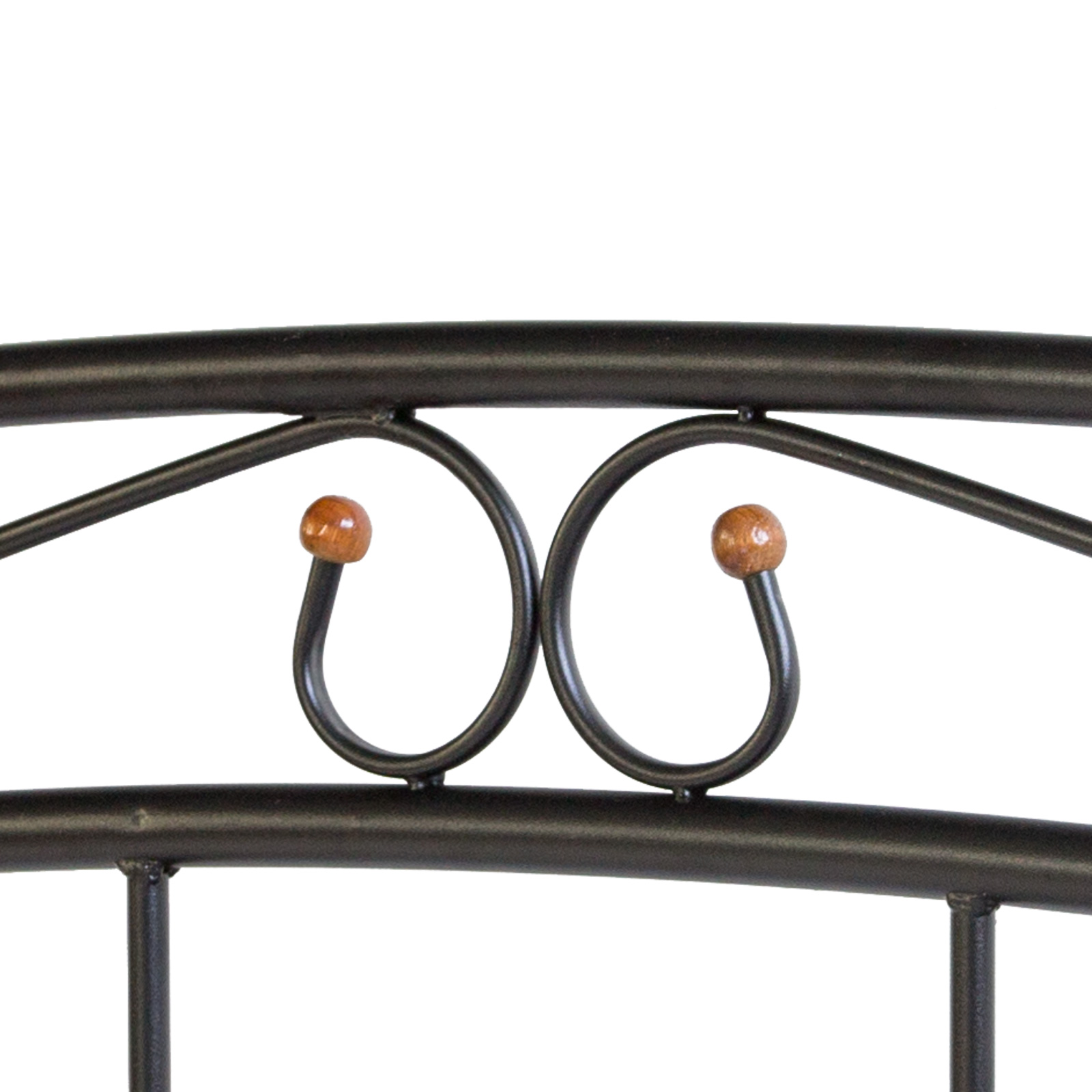 Metal bed 140 160 180 x 200 Bed frame with slatted frame Double Bed Wood Black Brown