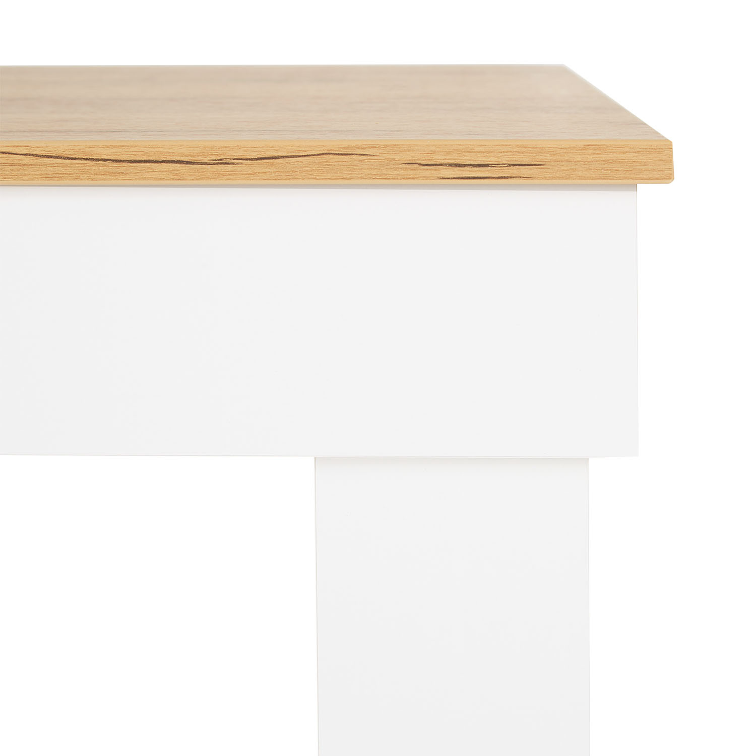Esstisch Esszimmertisch Weiß 90x60 cm Holztisch Küchentisch Holz Eiche Tisch Massiv Wohnzimmertisch