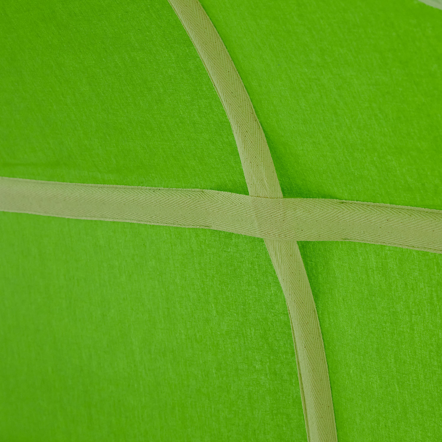 Loft Bed for Kids 90x200 cm White with Curtain in Green | Tunnel | without Slatted Frame