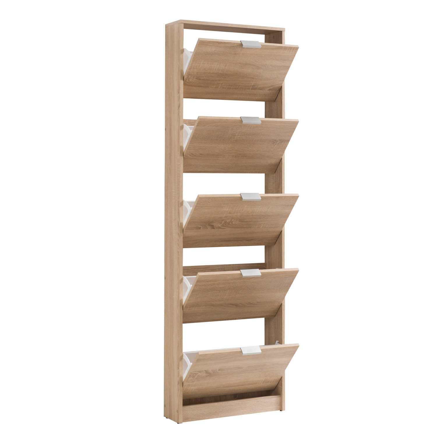 Shoe Rack Shoe Storage Shoe Cabinet Shoe Cupboard Wooden Oak 5 Tier Shoe Tipper
