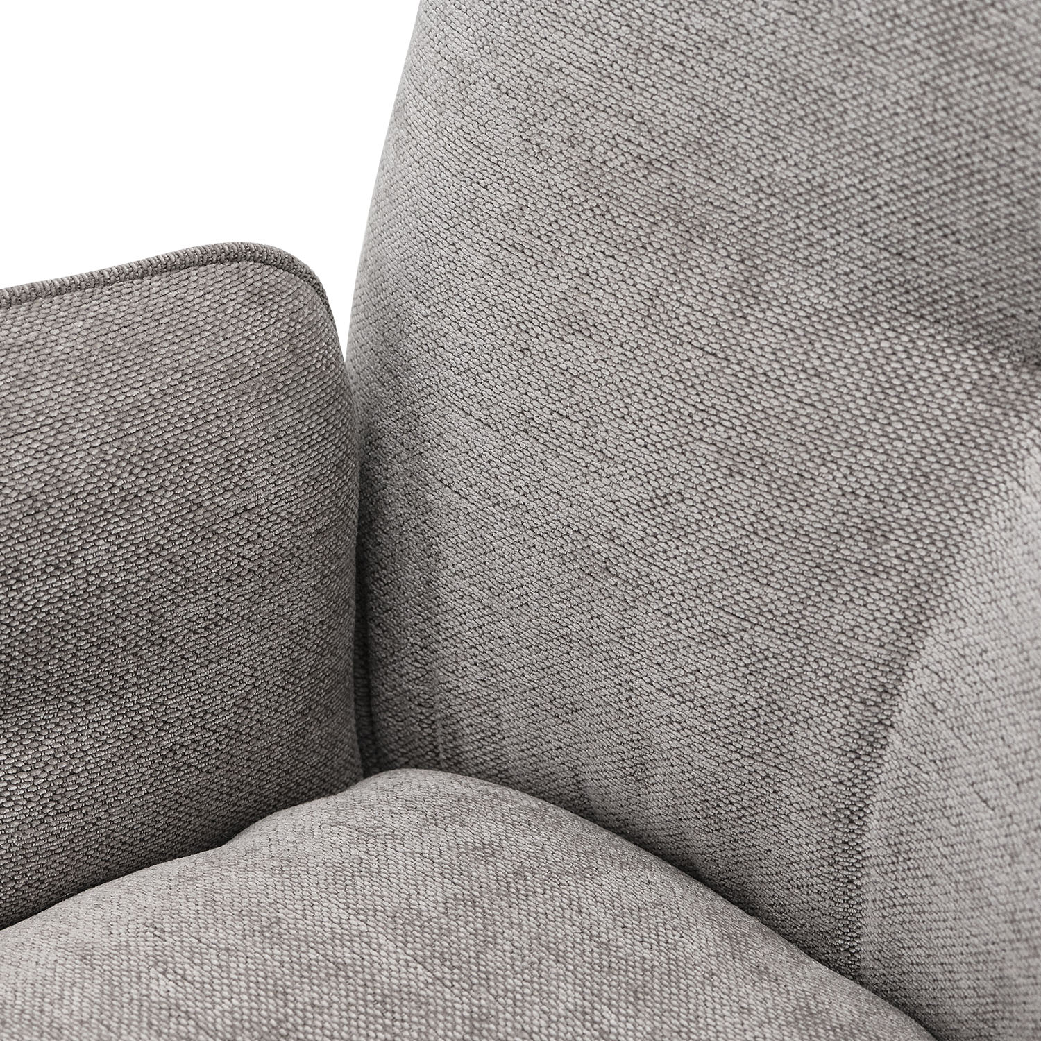 Upholstered Chair Fabric Grey | single | swivel | with Armrests | Kitchen Dining Room Office