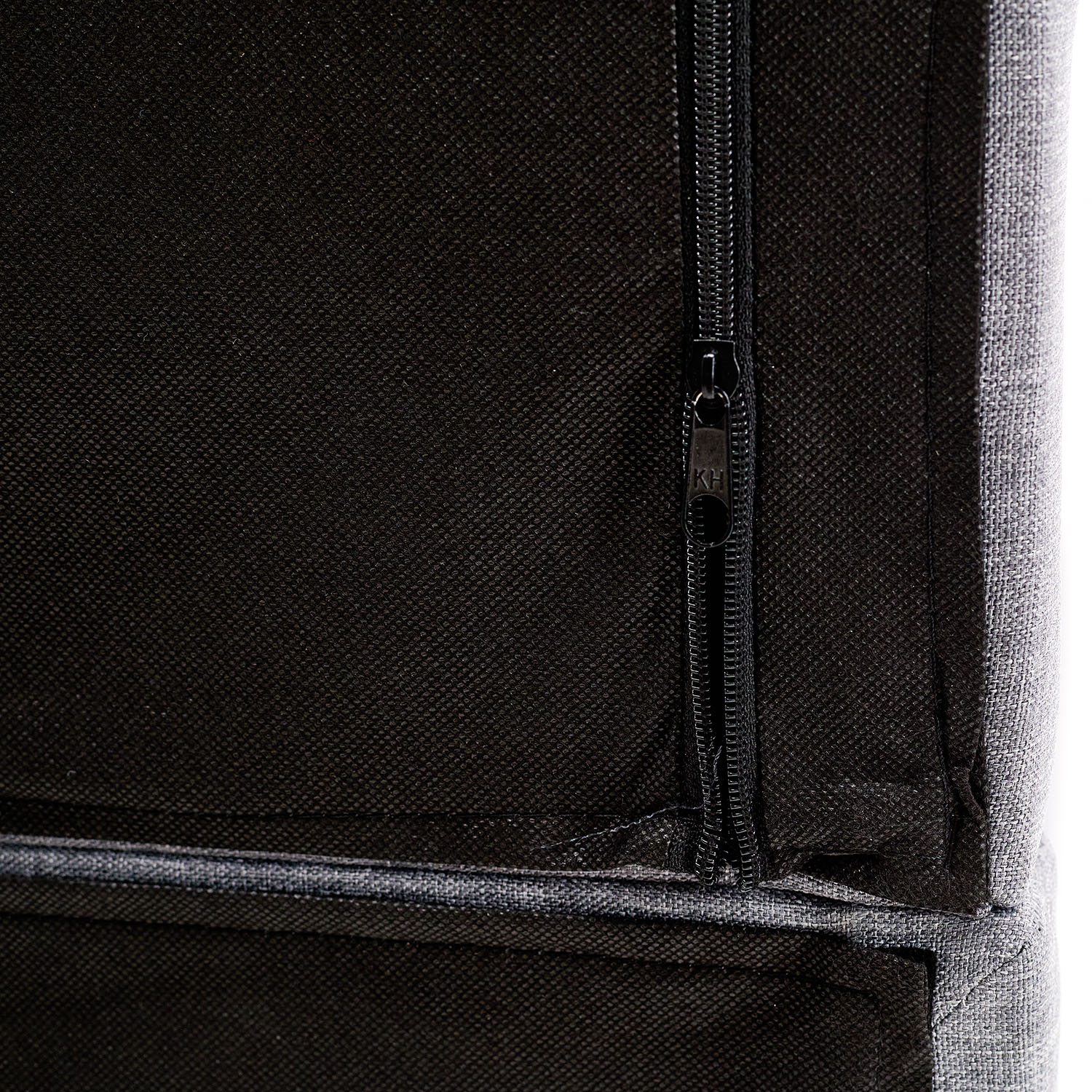 Upholstered bed 140x200 cm grey | with slatted frame | with 4 bed drawers | double fabric bed frame