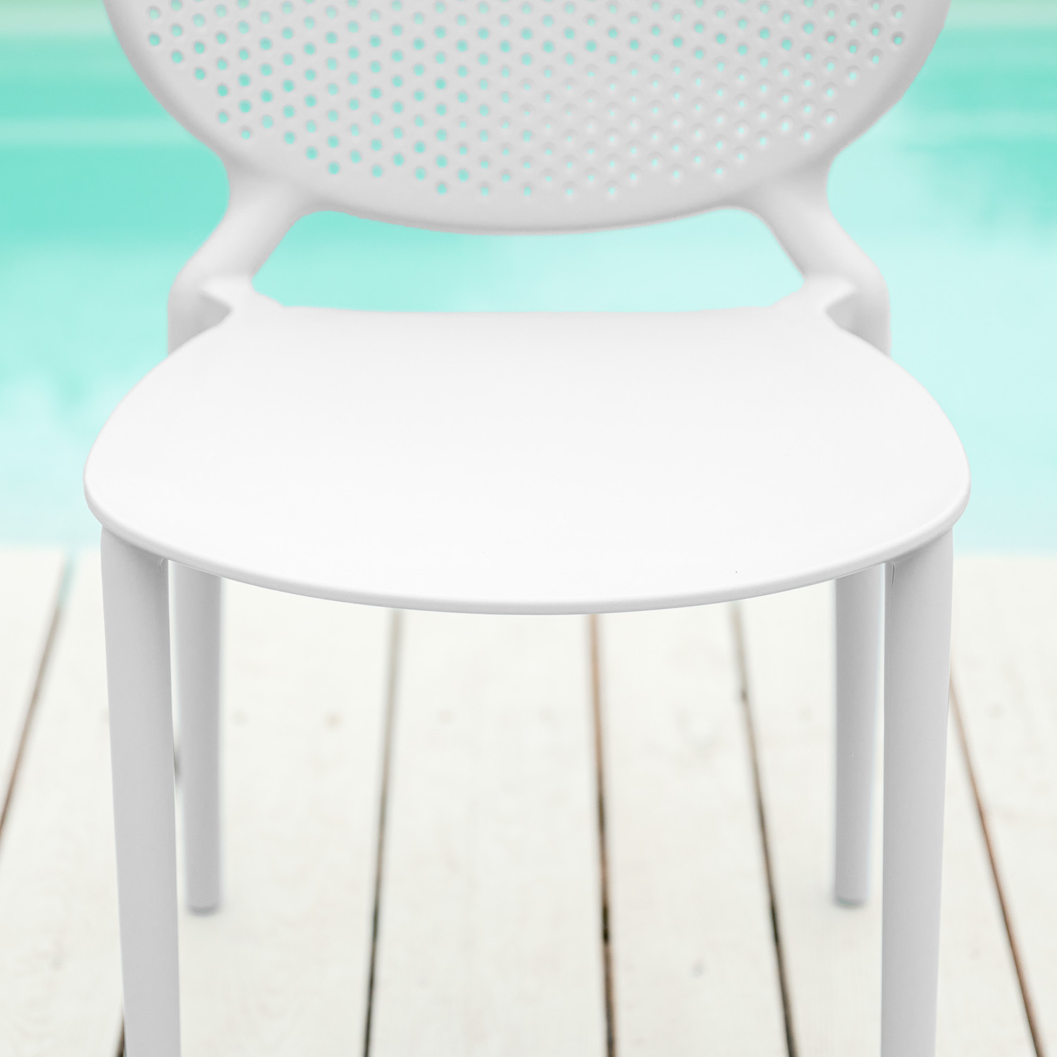 Modern Garden chair Set of 4 Grey Camping chairs Outdoor chairs Plastic Stacking chairs Kitchen chairs