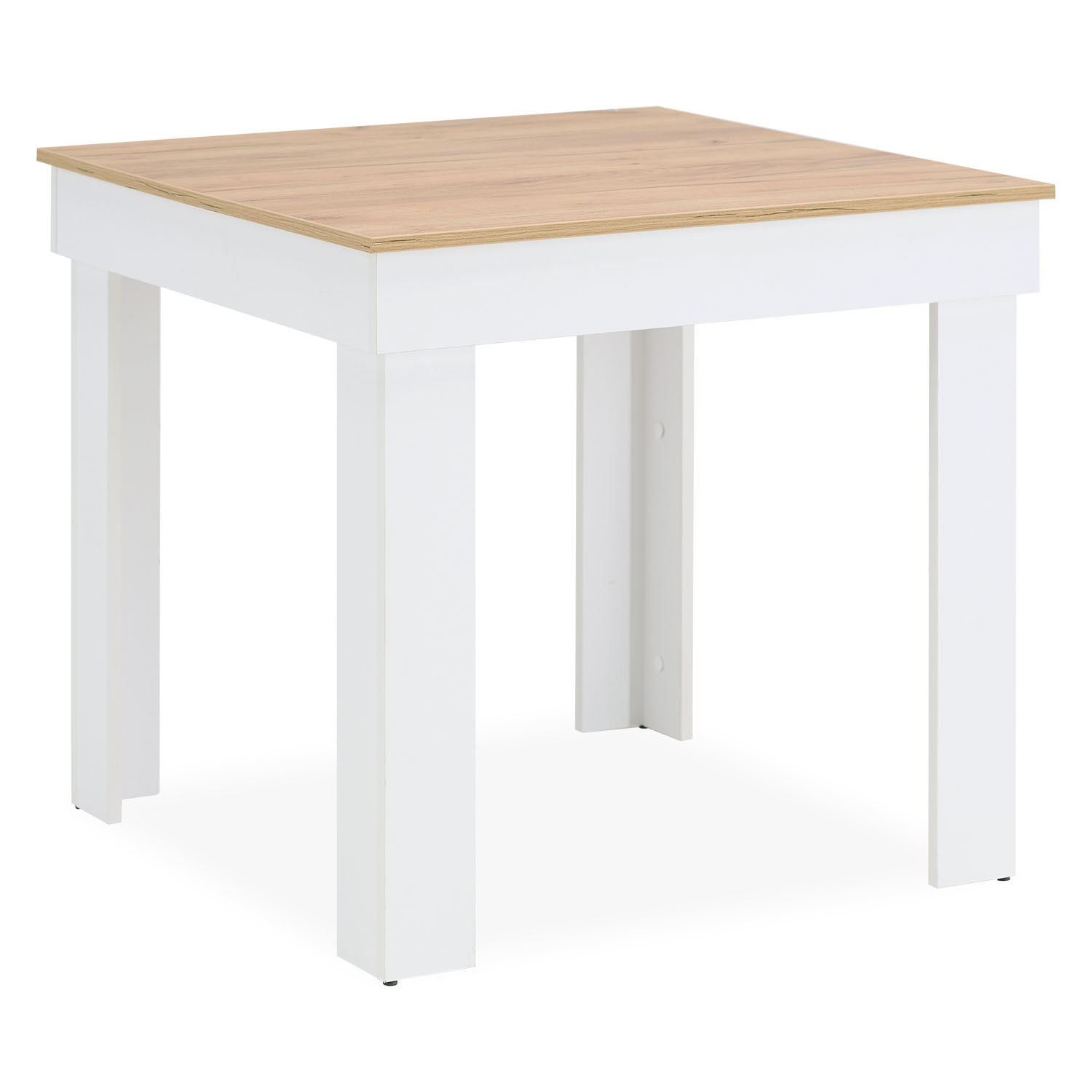 Modern Dining Table Kitchen Table Wooden Table 80x80 cm White 2 Seater Living Room Oak