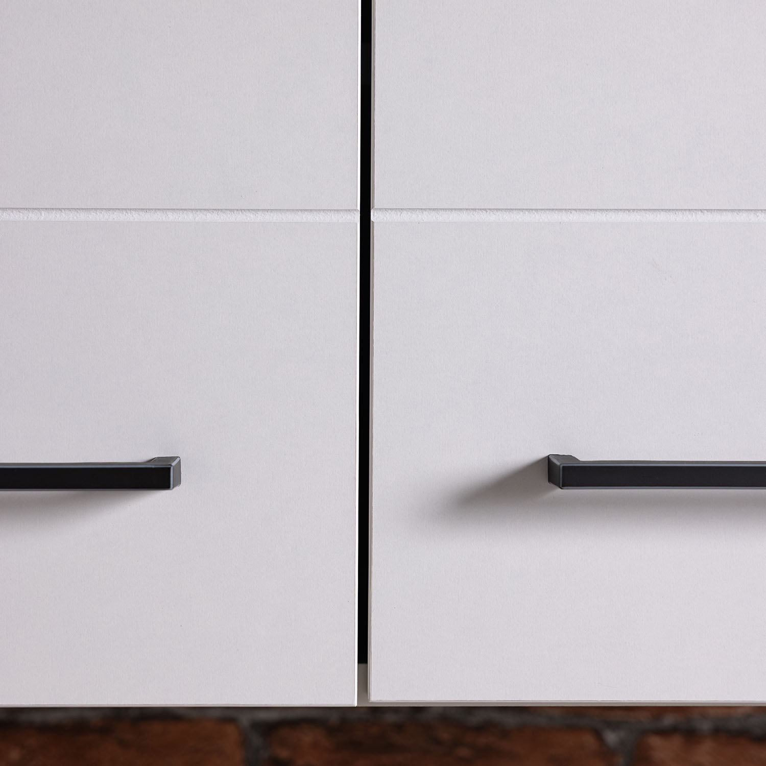 200 cm White Kitchen Unit – Modern Kitchen Unit Without Appliances, Featuring Storage Space
