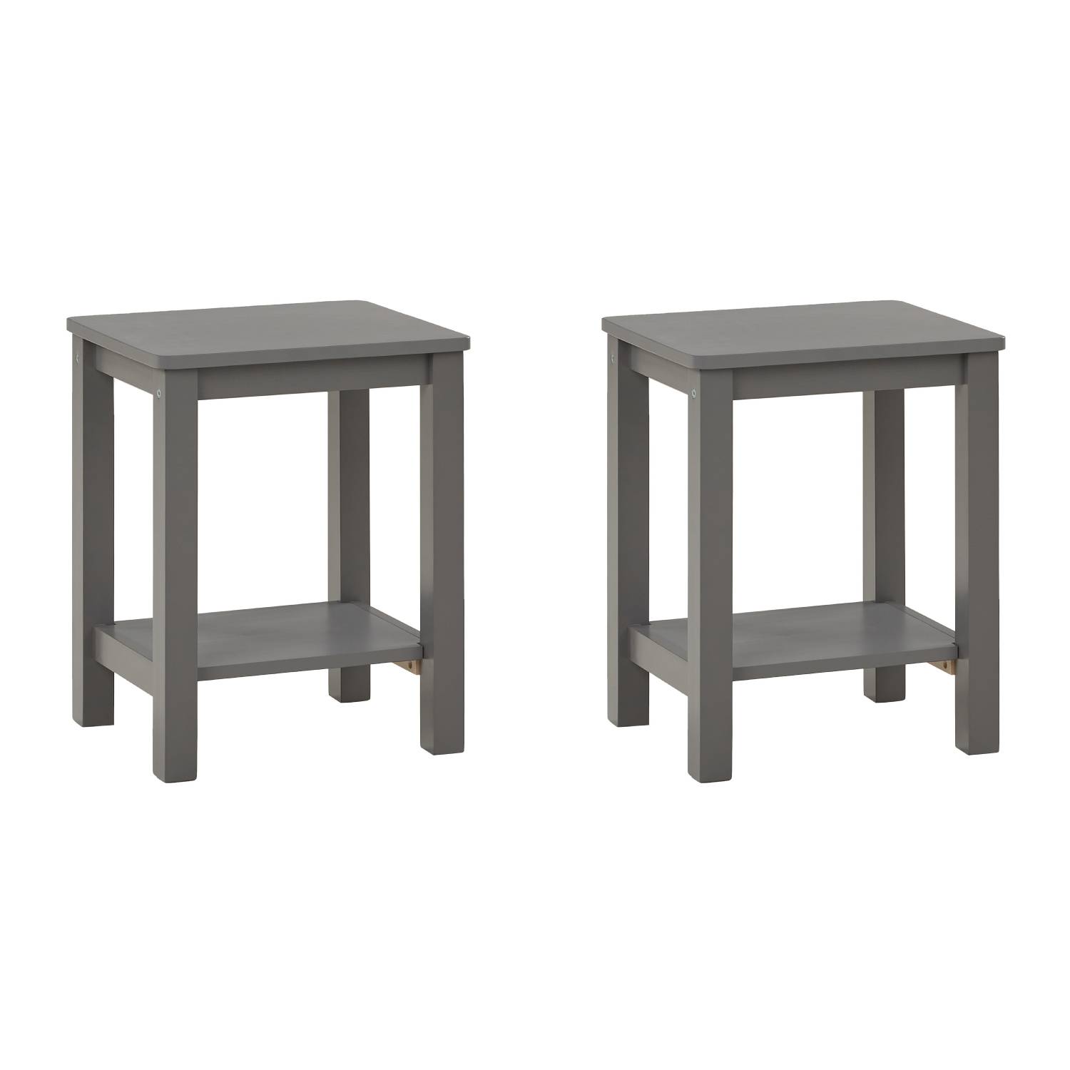 Wooden Stool Set of 2 Seat Stool Pine Wood Solid Table Stool Wardrobe Dining Room Dressing Room