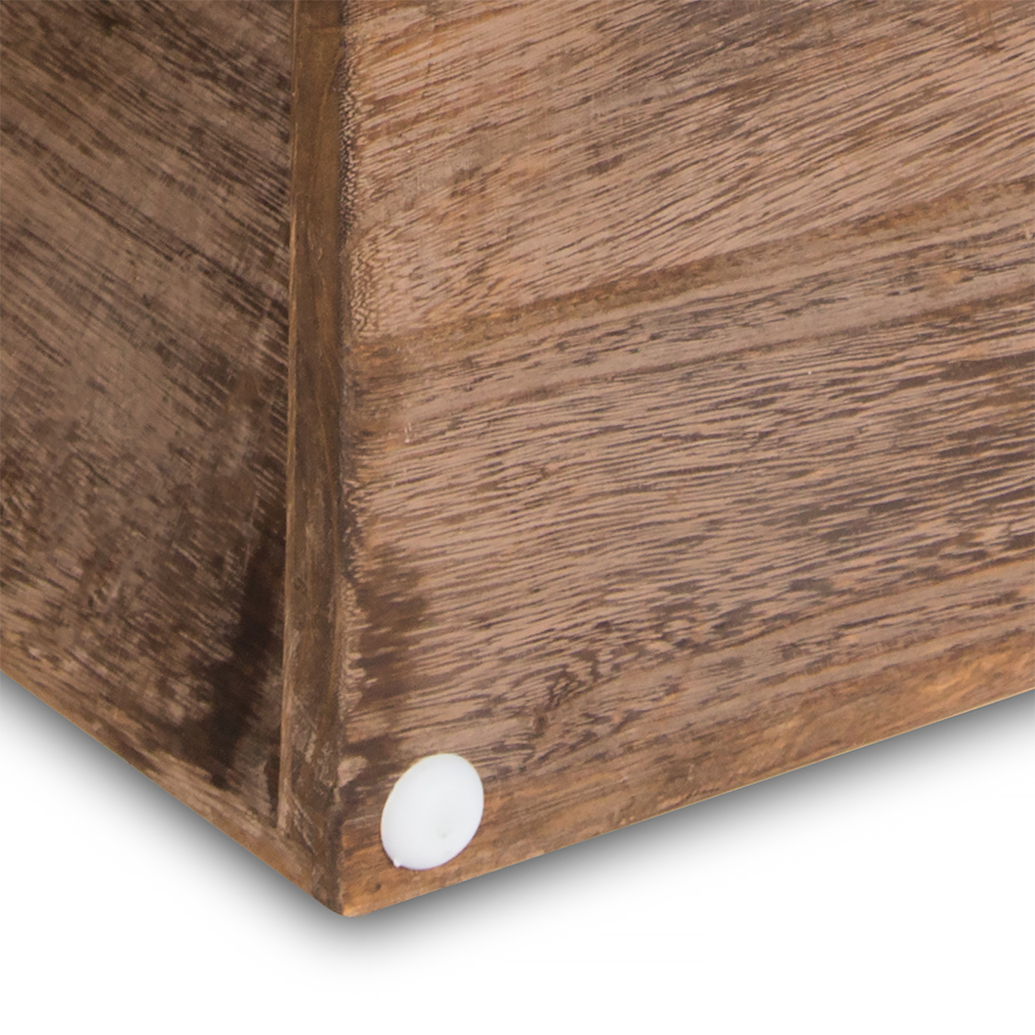 Stool Side Table Wooden Seating Cube Bedside Table Brown Vintage