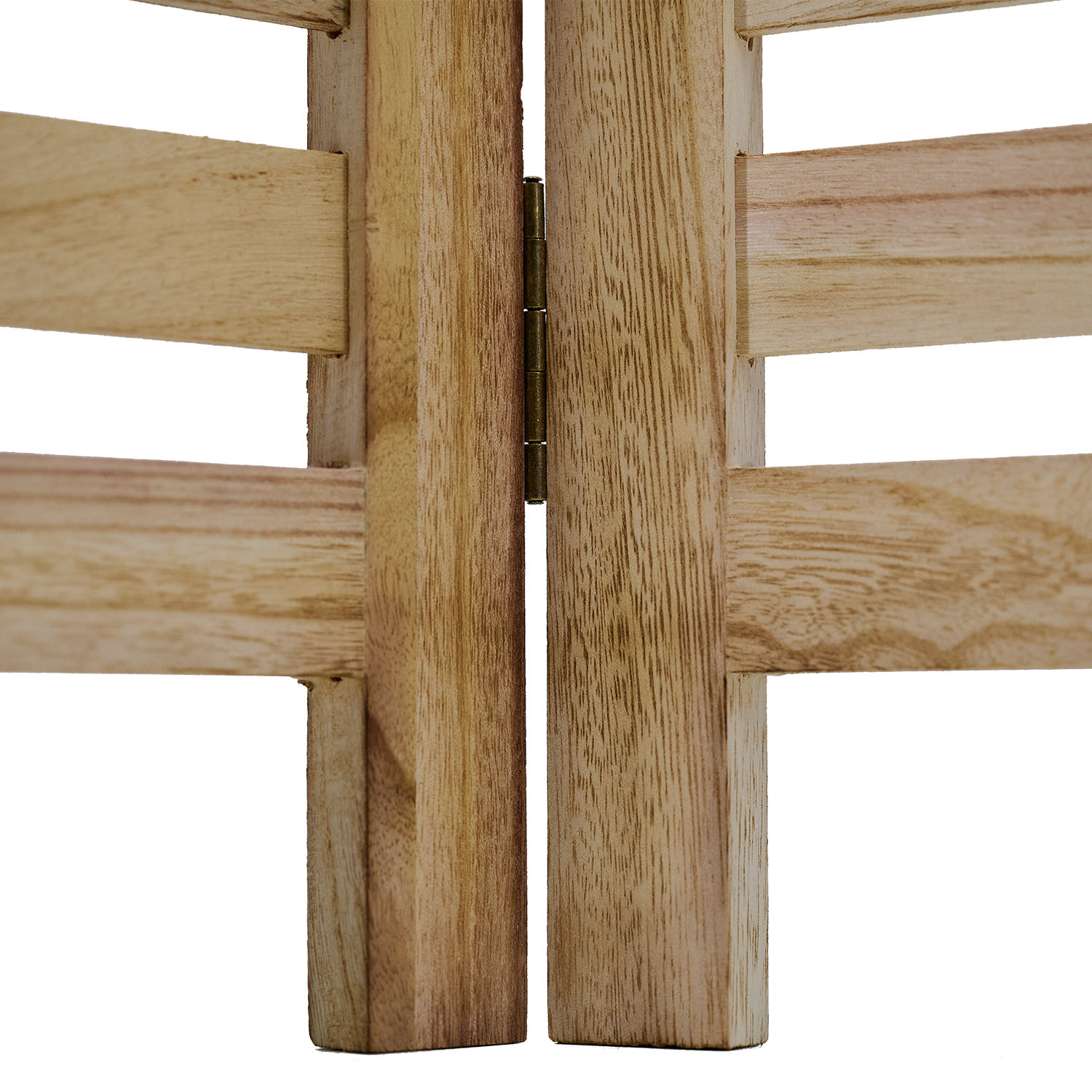 Paravent Natural Wooden Slats | 3-panel | Wood | Room Divider Partition Privacy Screen