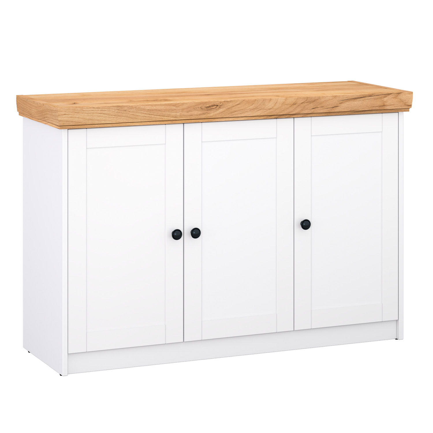 Sideboard Chest of Drawers Living Room Solid Cupboard Wood White Oak
