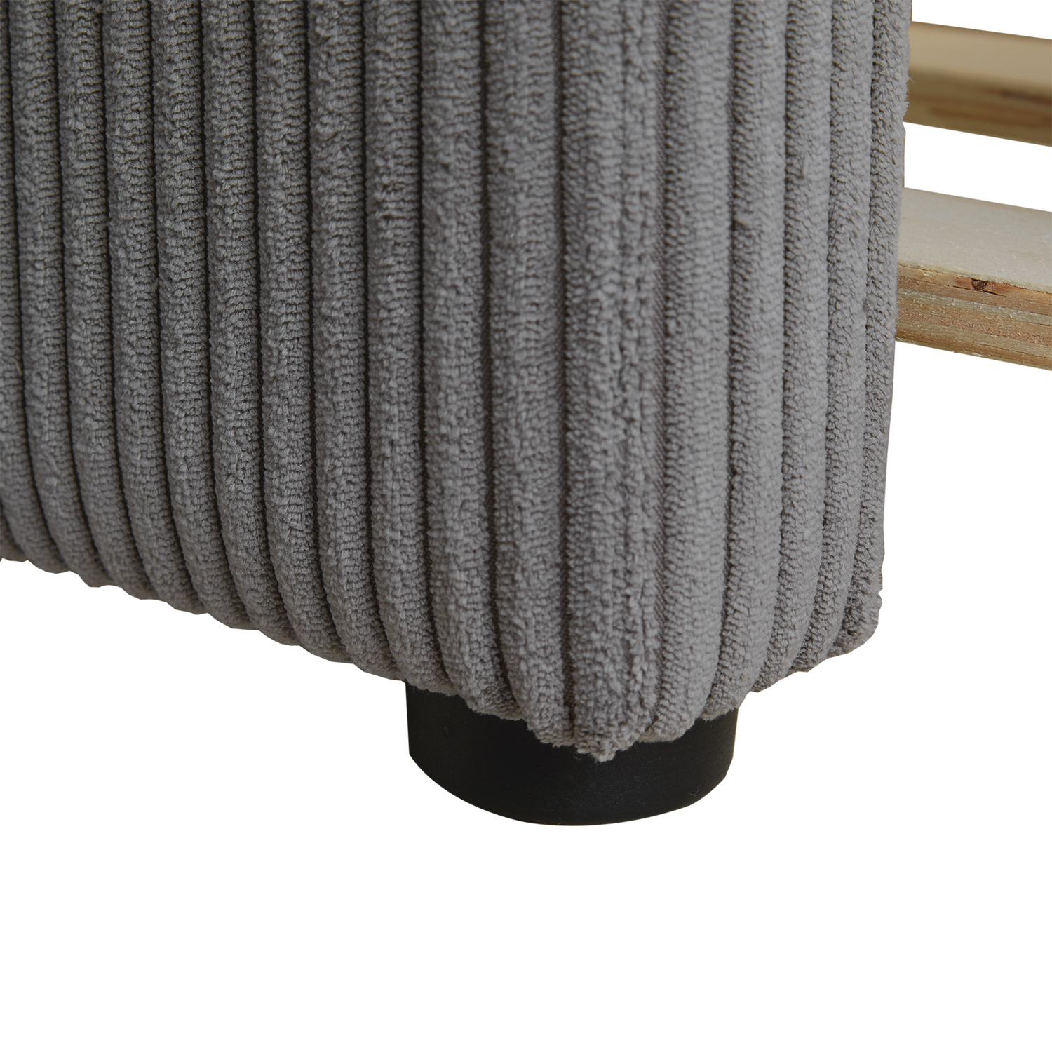 Sofa Bed 90x200 Day Bed Grey Cord Couch Small Sofa Single Bed Upholstered Bed Guest Bed Extendible