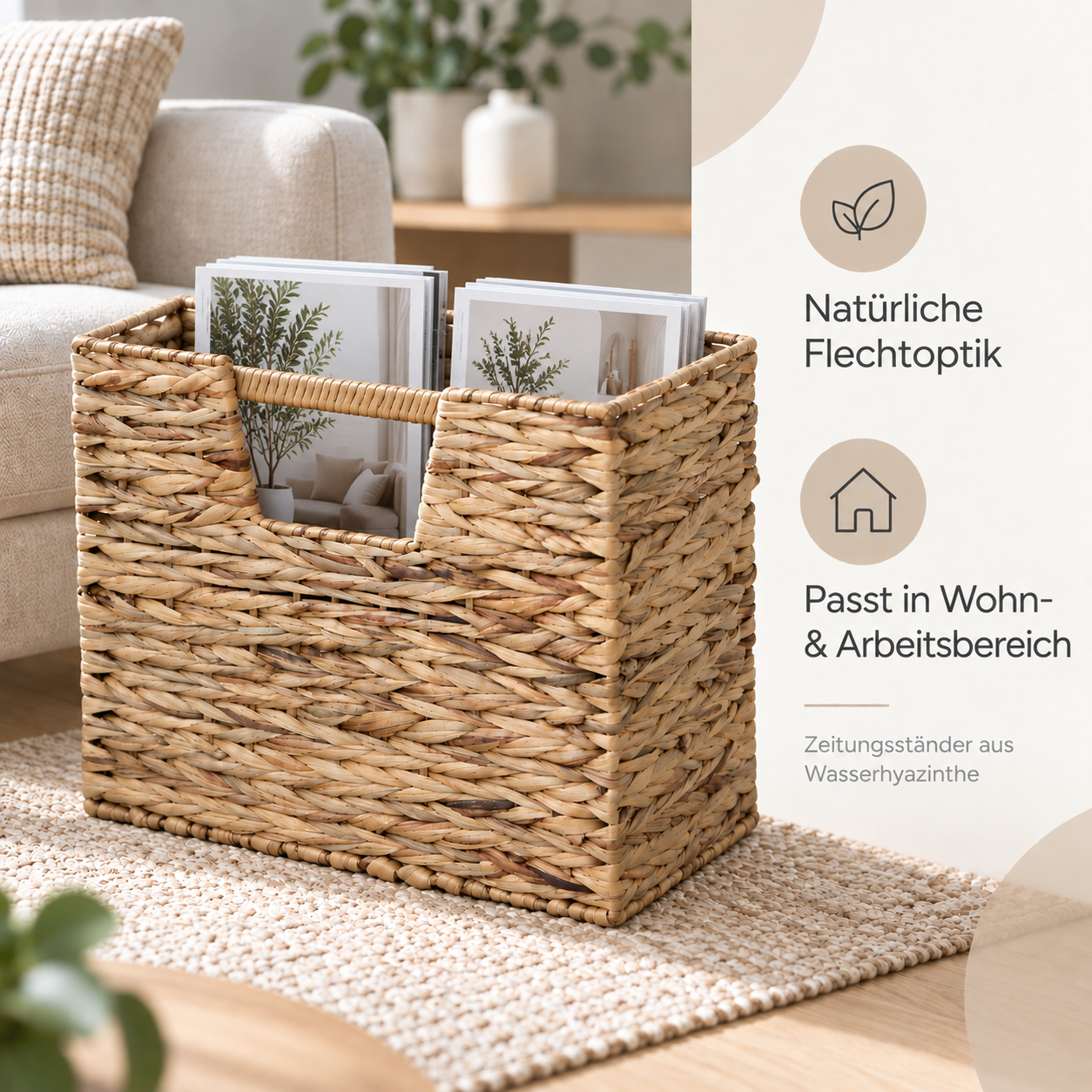 Newspaper stand magazine holder Sea Grass