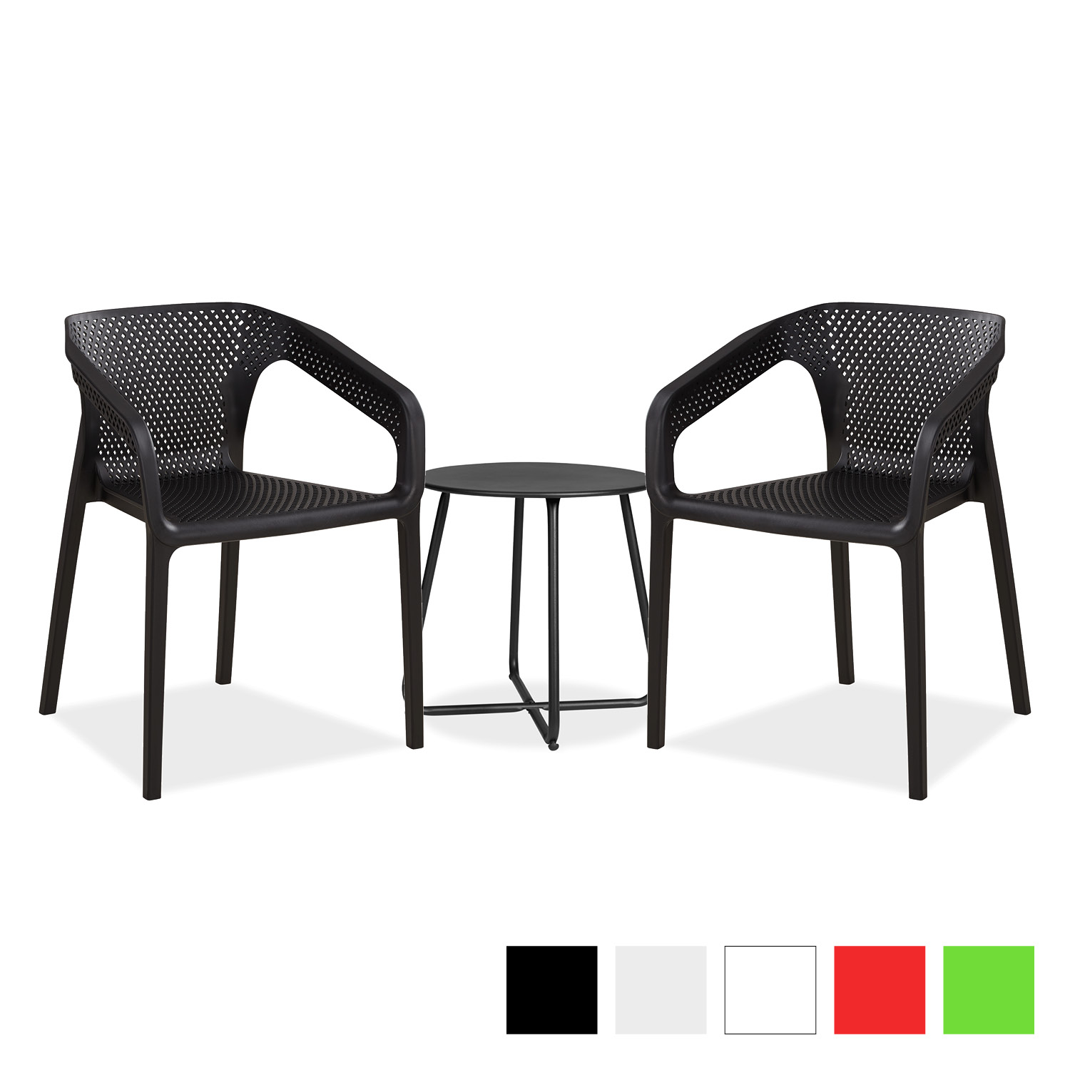 Garden furniture set 5 different colours Garden table and 2 chairs Bistro set Black Outdoor table and chairs Lounge chair Patio set