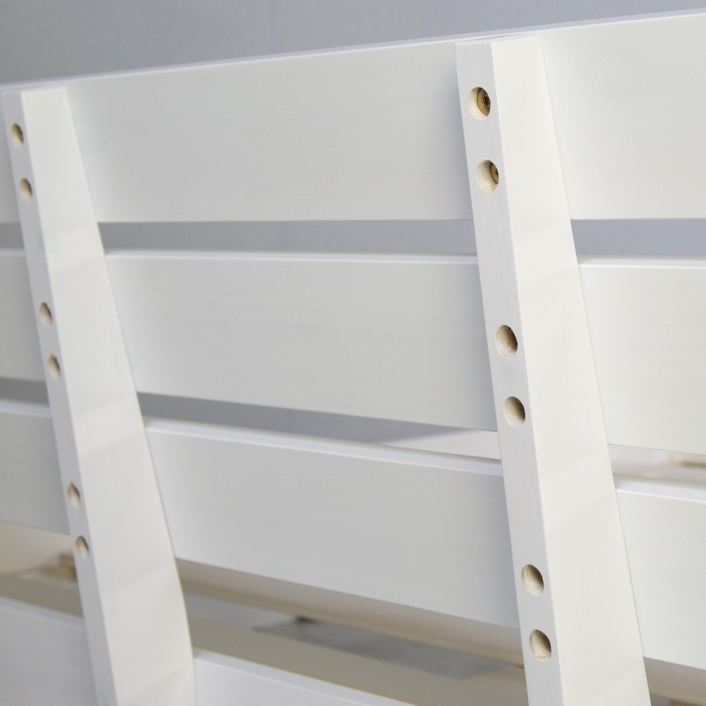 Wood Bed 160x200 cm White | Double Bed | with Slatted Frame | Solid | Kids Youth Guest Bedroom Wood Bed 160x200 cm White | Double Bed | with Slatted Frame | Solid | Kids Youth Guest Bedroom