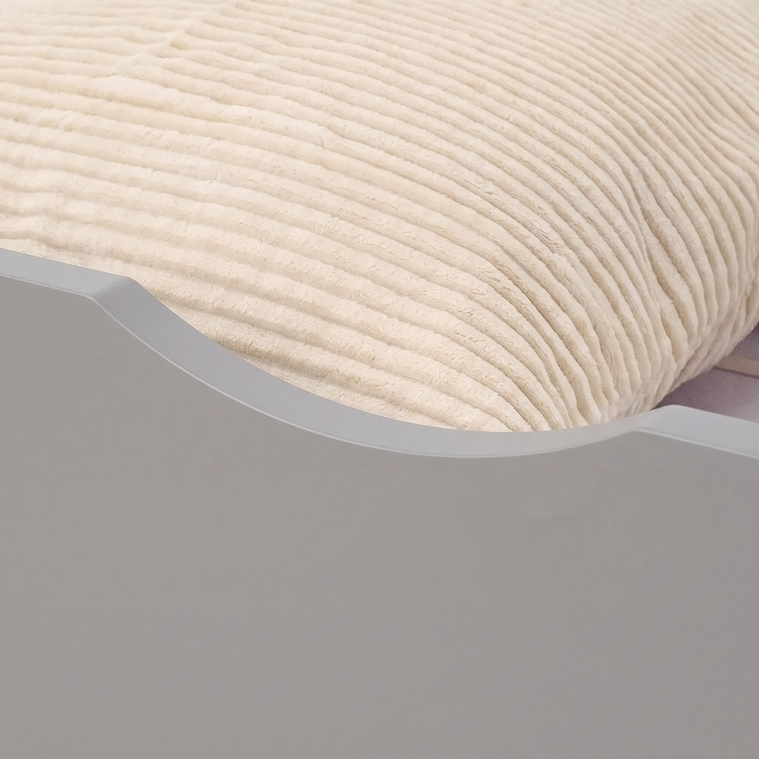 Wooden Bed 140x200 cm, Gray, with Storage Compartment & Slatted Base – Solid Wood Double Bed