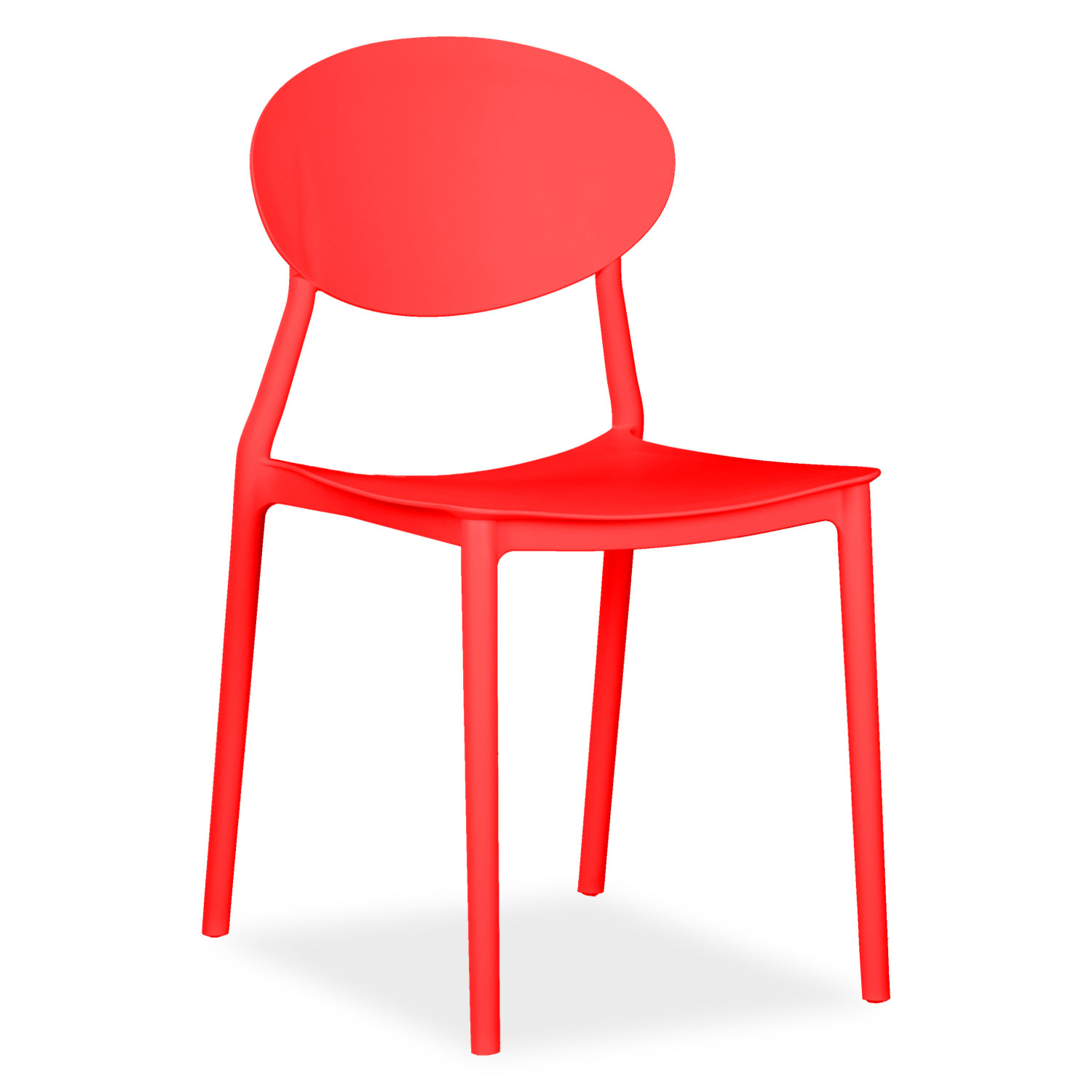 Garden chair Set of 4 Camping chairs 5 different colours Outdoor chairs Plastic Stacking chairs Kitchen chairs