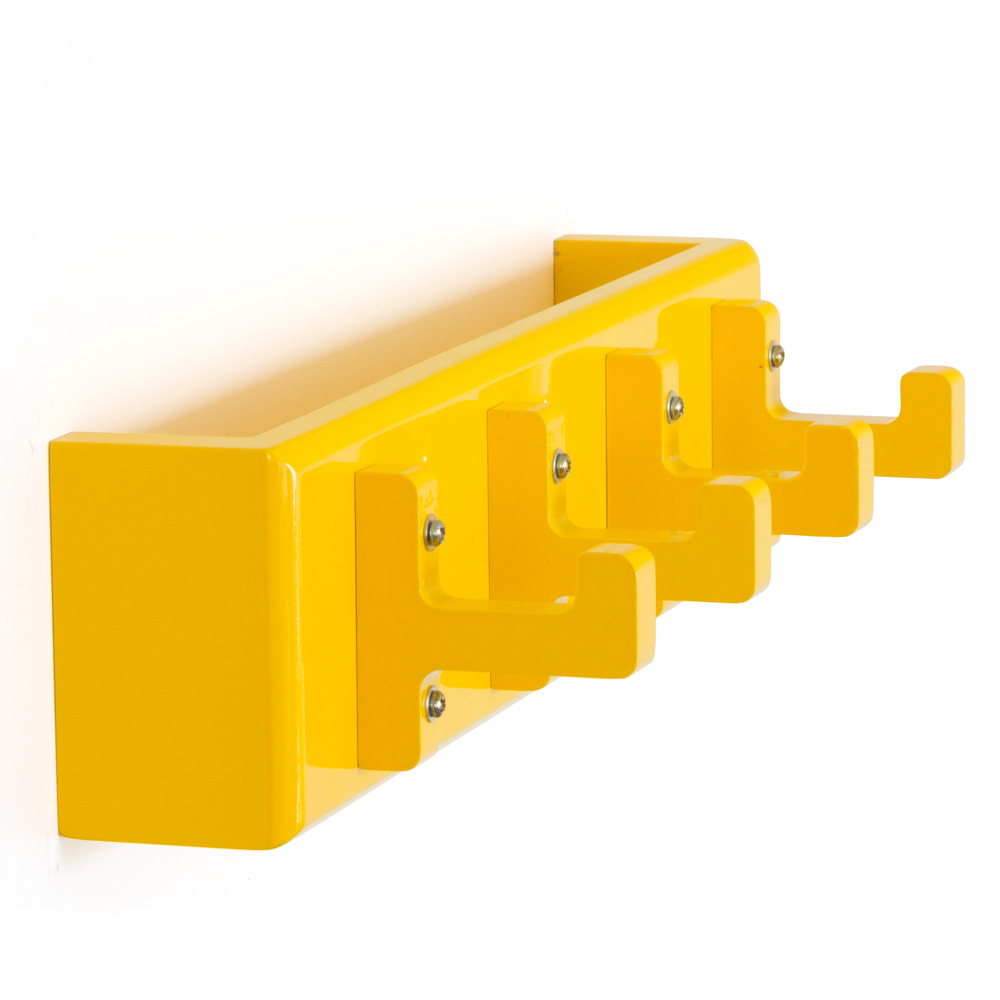 Key board, key box, wall hooks, coat hooks, wardrobe yellow