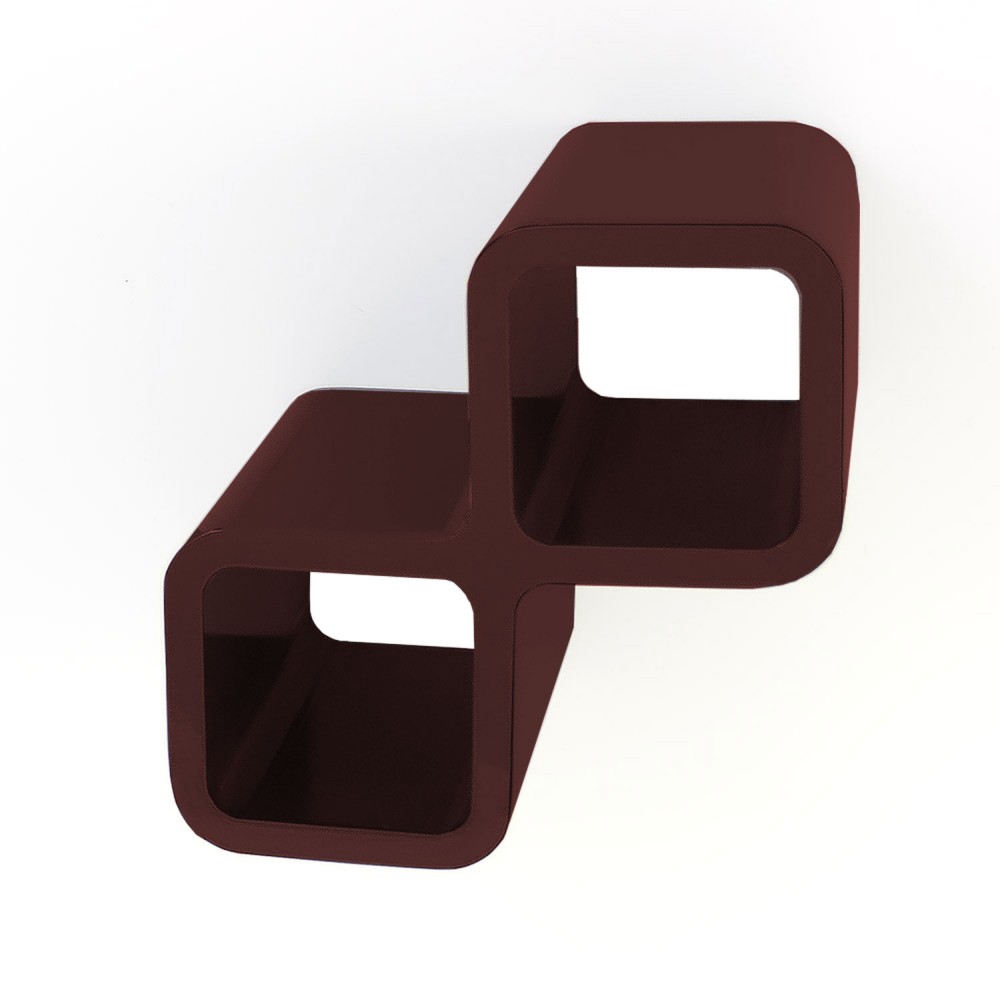 Retro Cube Shelf Shelving wine holder darkbrown