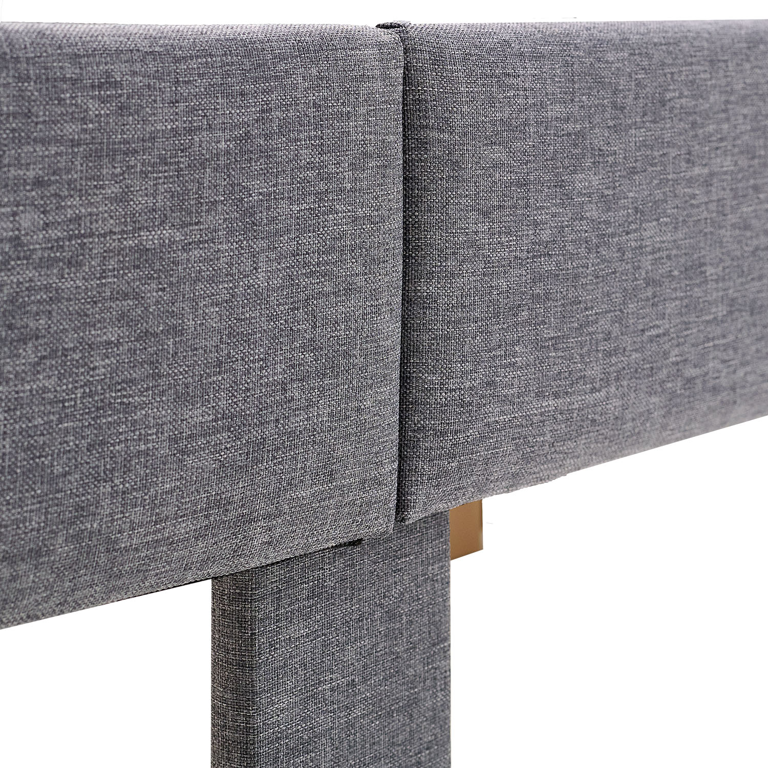 Upholstered bed 120x200 cm grey | futon bed | with slatted frame | with mattress | double fabric bed frame