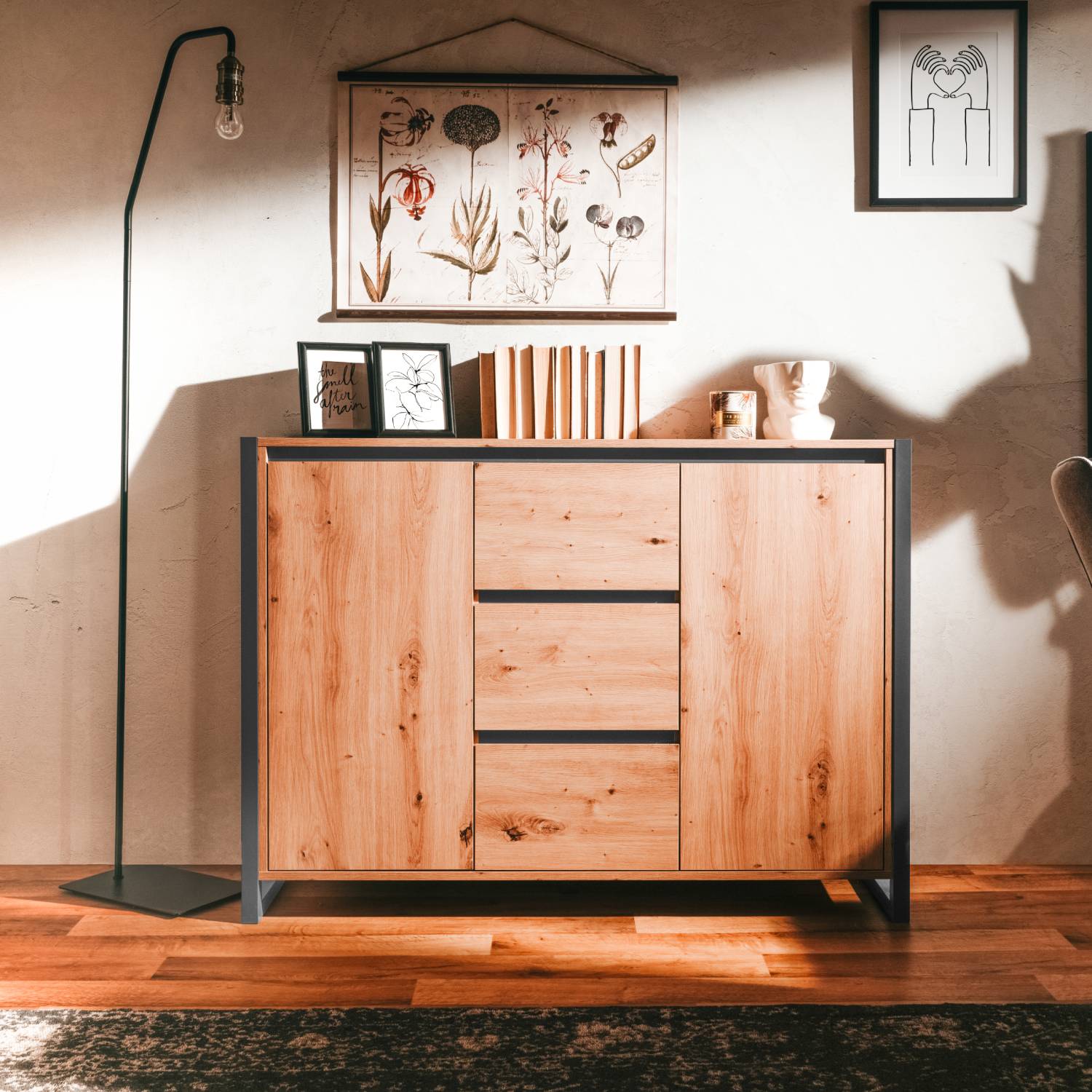 Kommode Sideboard Anrichte Schrank mit Schubladen Wohnzimmerschrank Beistellschrank Holz Industrial Look