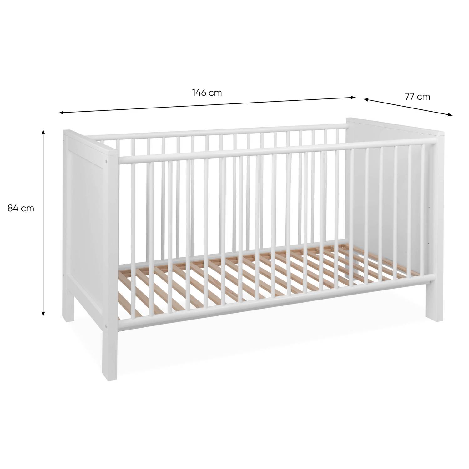 Baby Bed Cot Wooden Bed 70x140 cm Infant Bed Childrens Bed Nursery