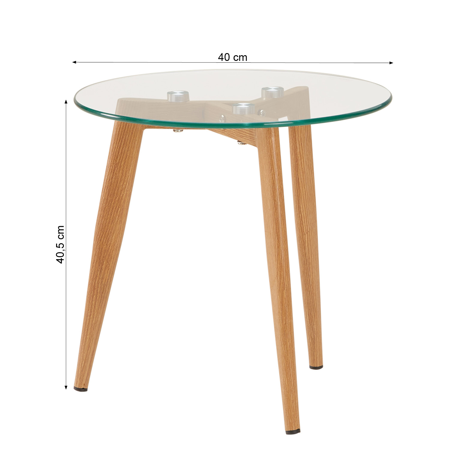 Round Coffee table Side table Set of 2 Living room tables Glass Cocktail table Small table