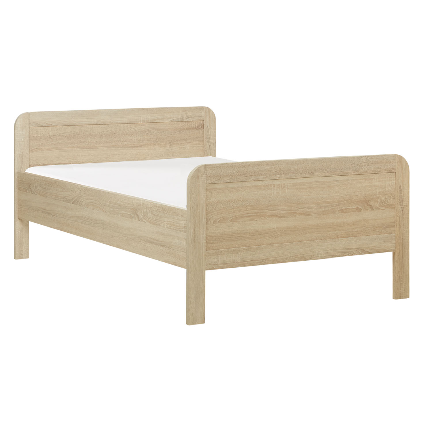 Comfort Bed 120x200 cm Natural | Senior Bed Height Adjustable | Single Bed | Wood | without Slatted Frame
