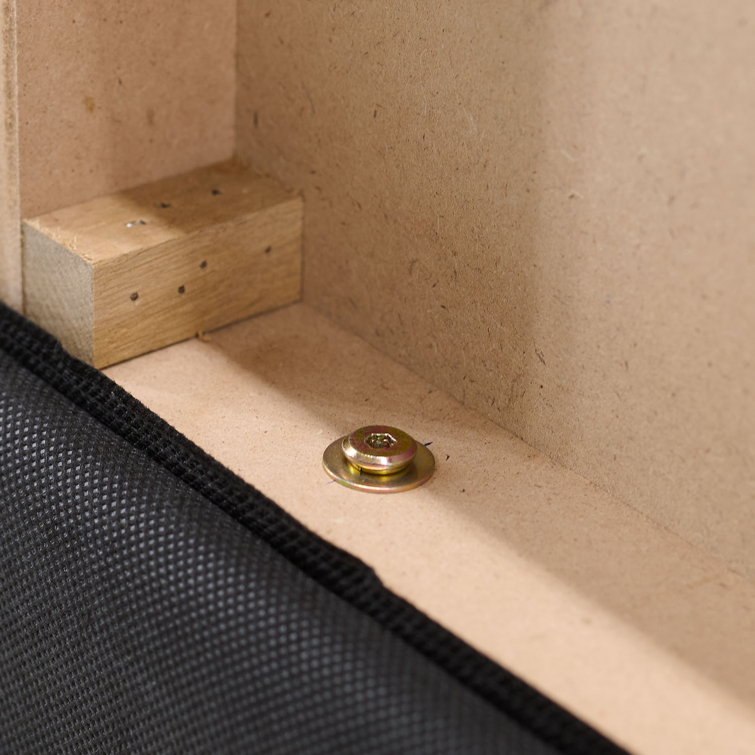 Upholstered bed 140x200 cm beige | with slatted frame | double fabric bed frame