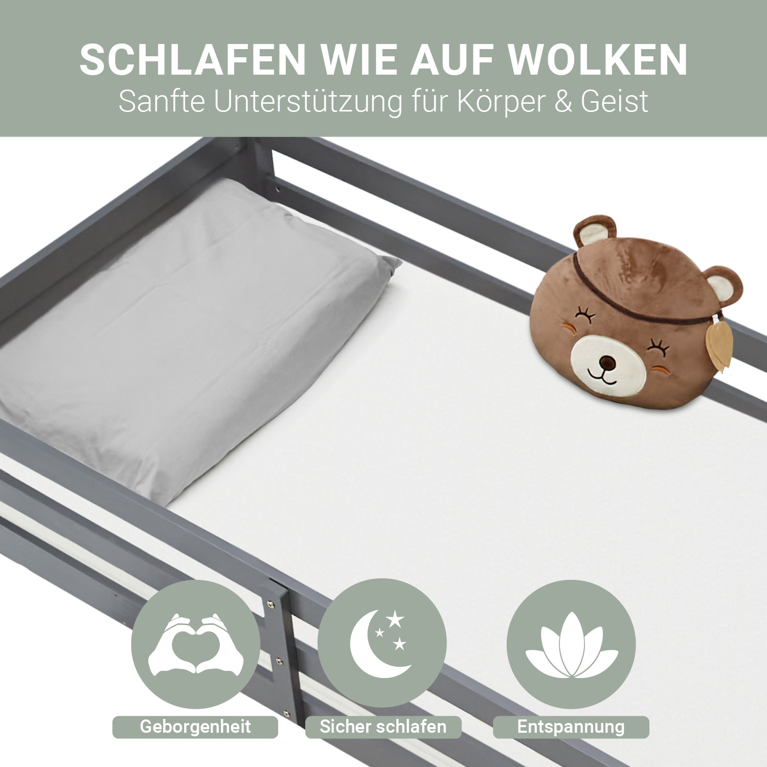 Children´s Mattress 80x160 Kids Mattress Foam Mattress White